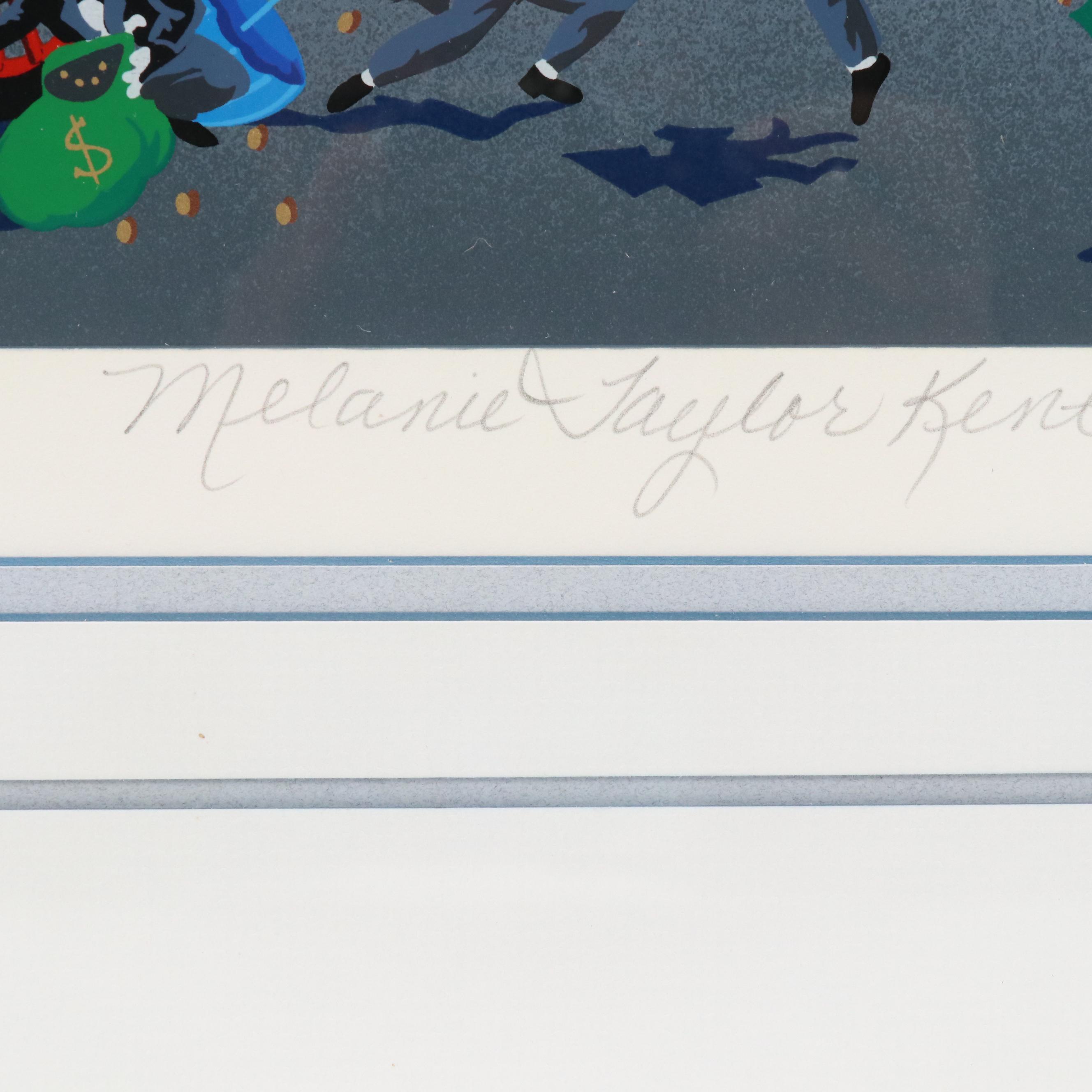 Melanie Taylor Kent Serigraph "Wall Street," 1994