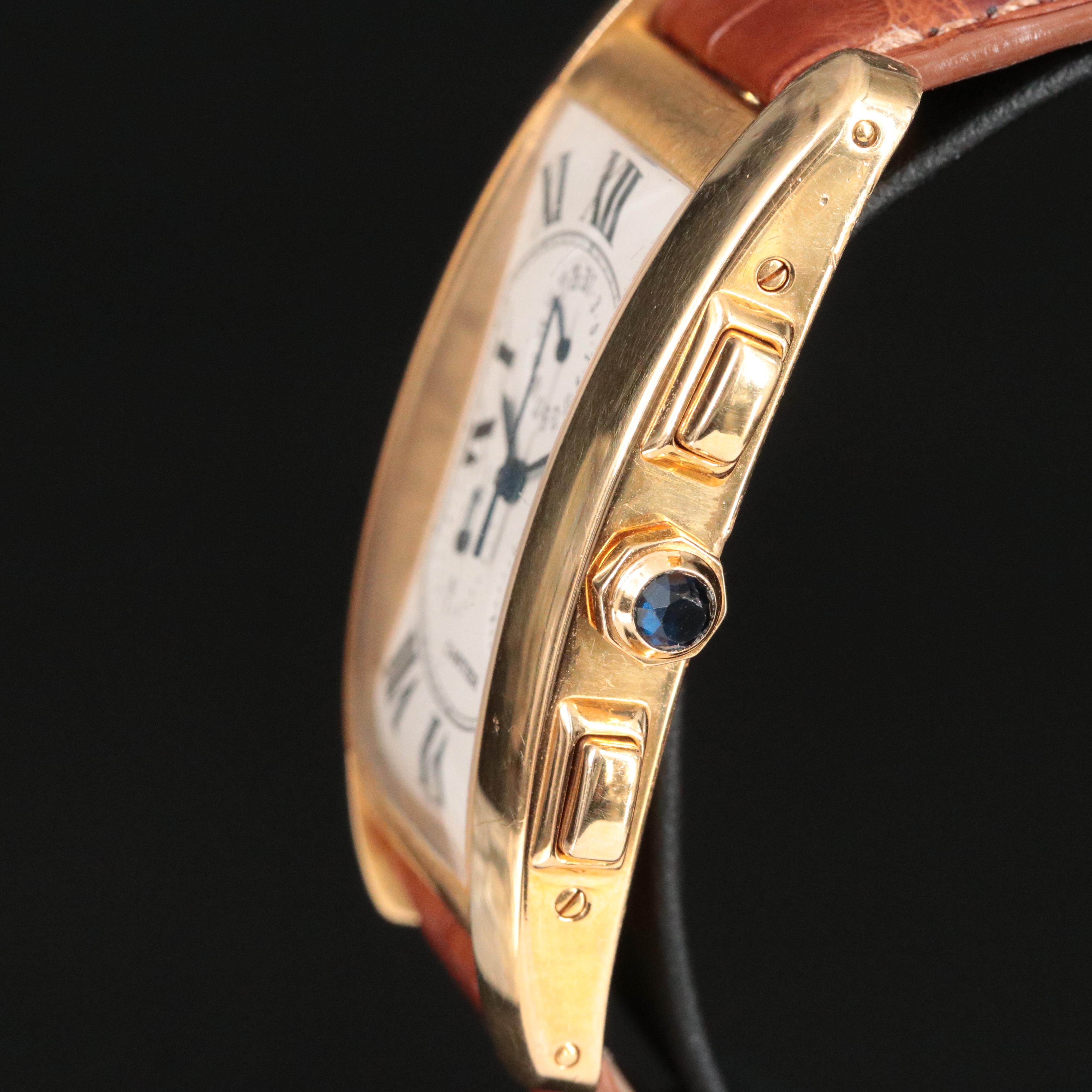 Cartier Tank Américaine 18K Gold Chronograph Watch