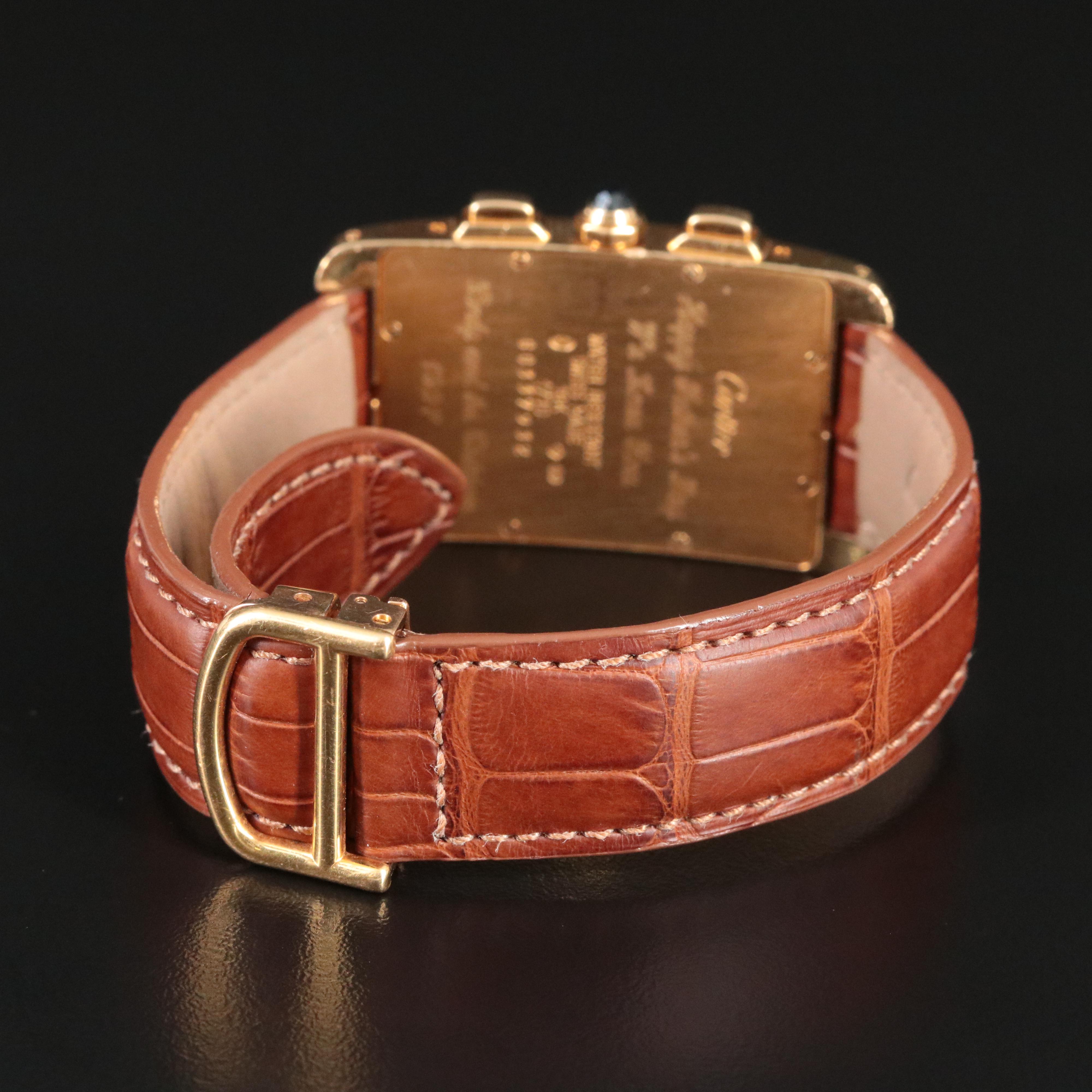 Cartier Tank Américaine 18K Gold Chronograph Watch