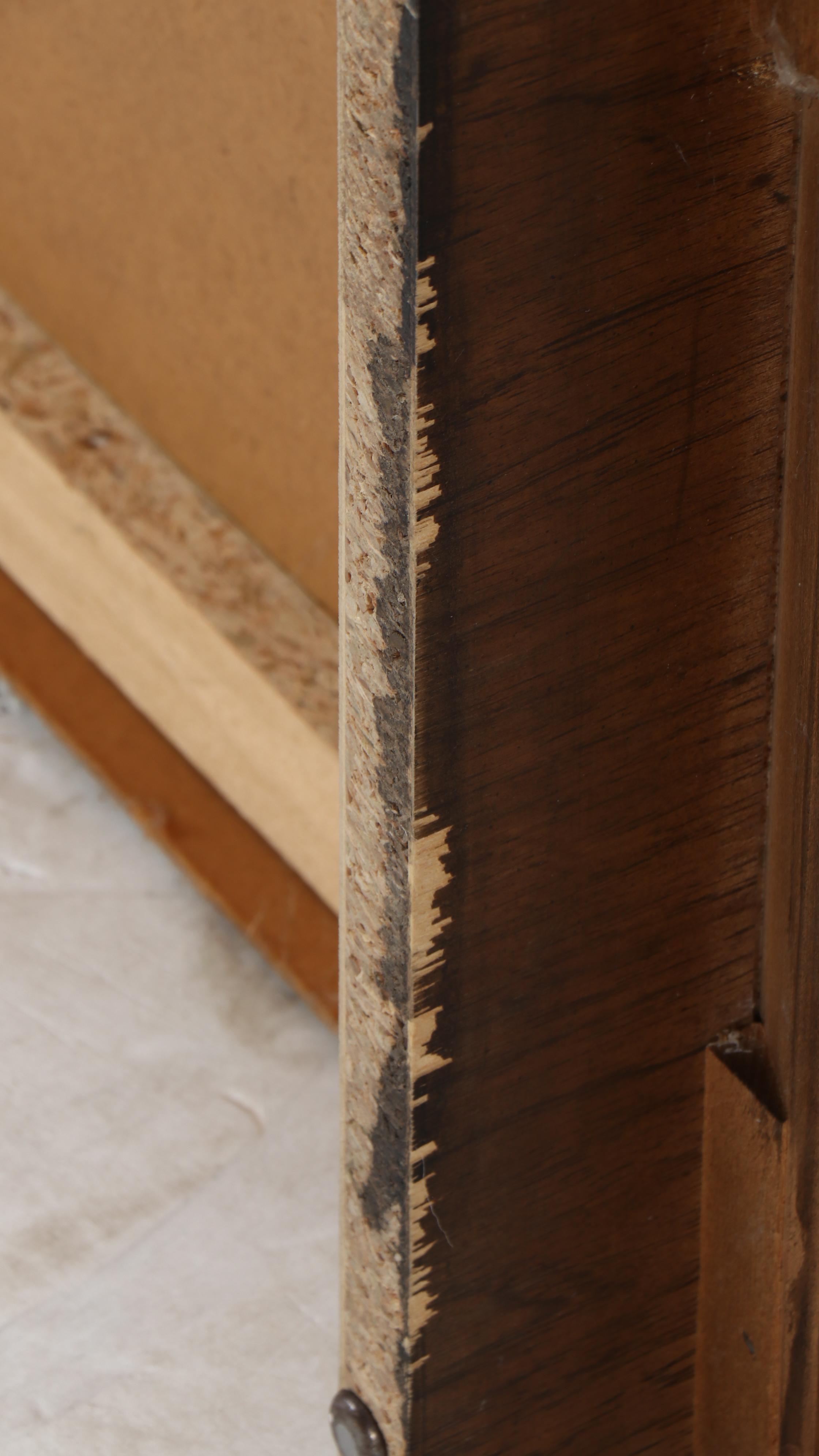 Walnut Veneer Two-Drawer Cabinet