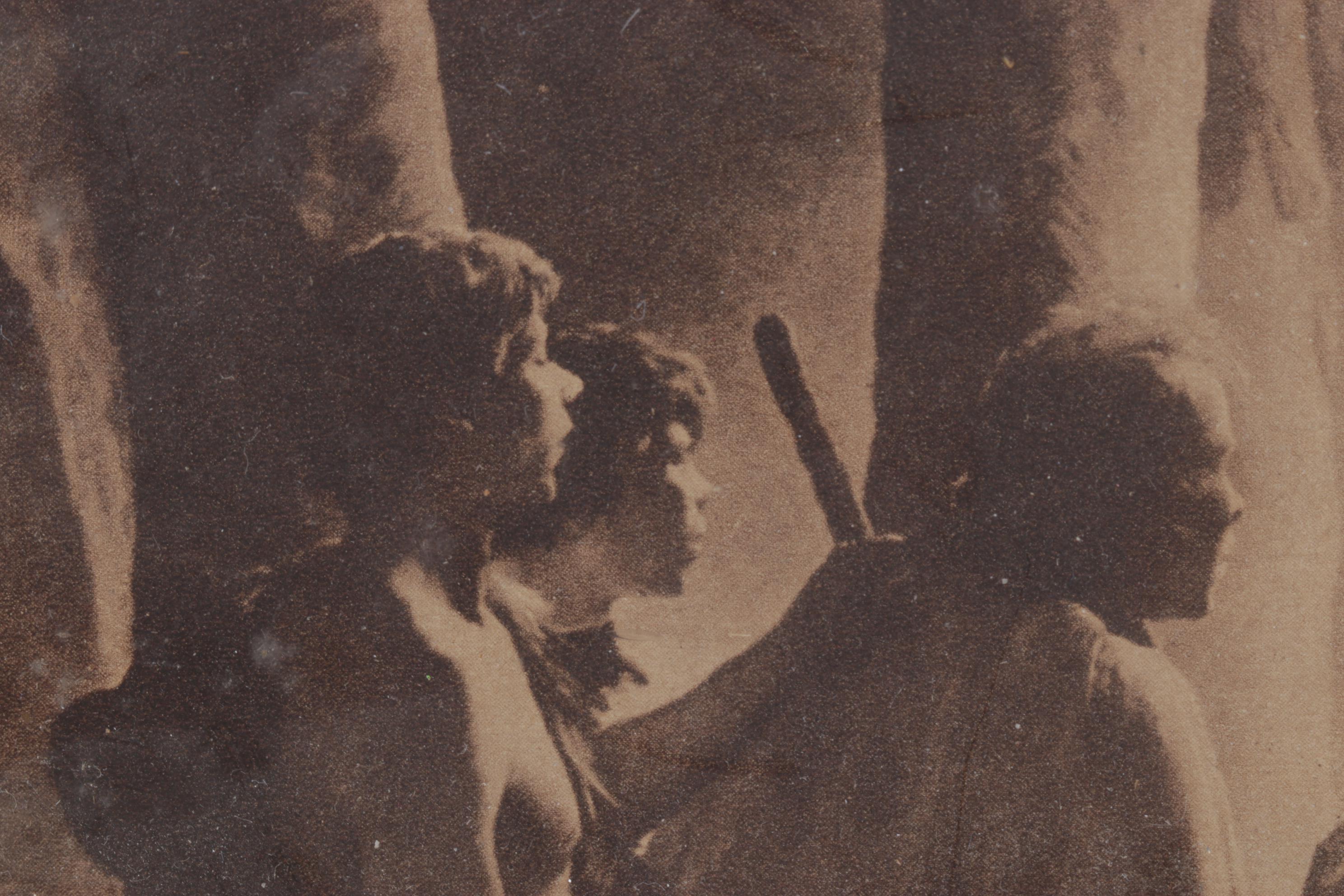 Sepia Toned Lithograph After Henri Lerolle "Arrival Of The Shepherds", 1915