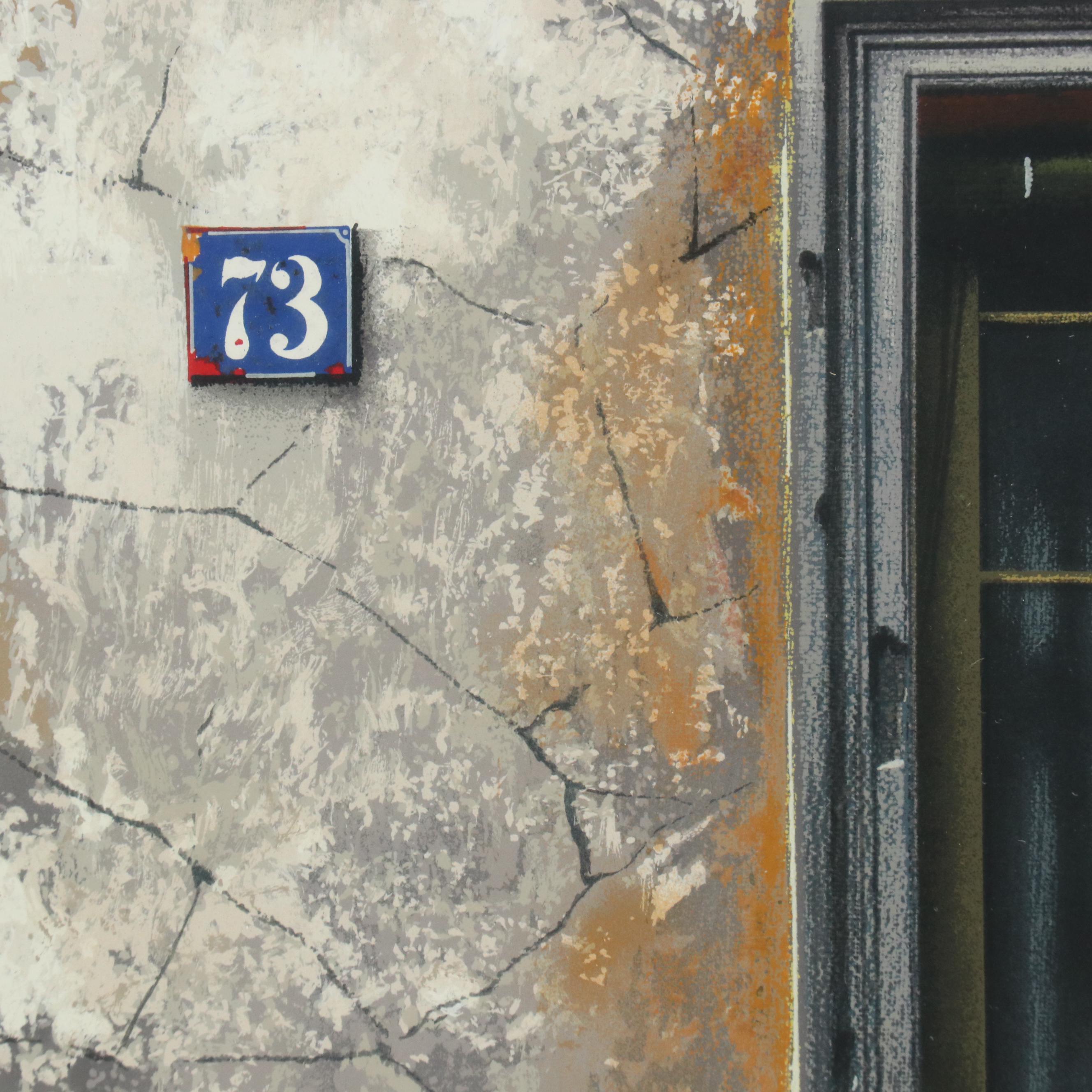 Thomas Pradzynski Serigraph of a Parisian Window, Early 21st Century