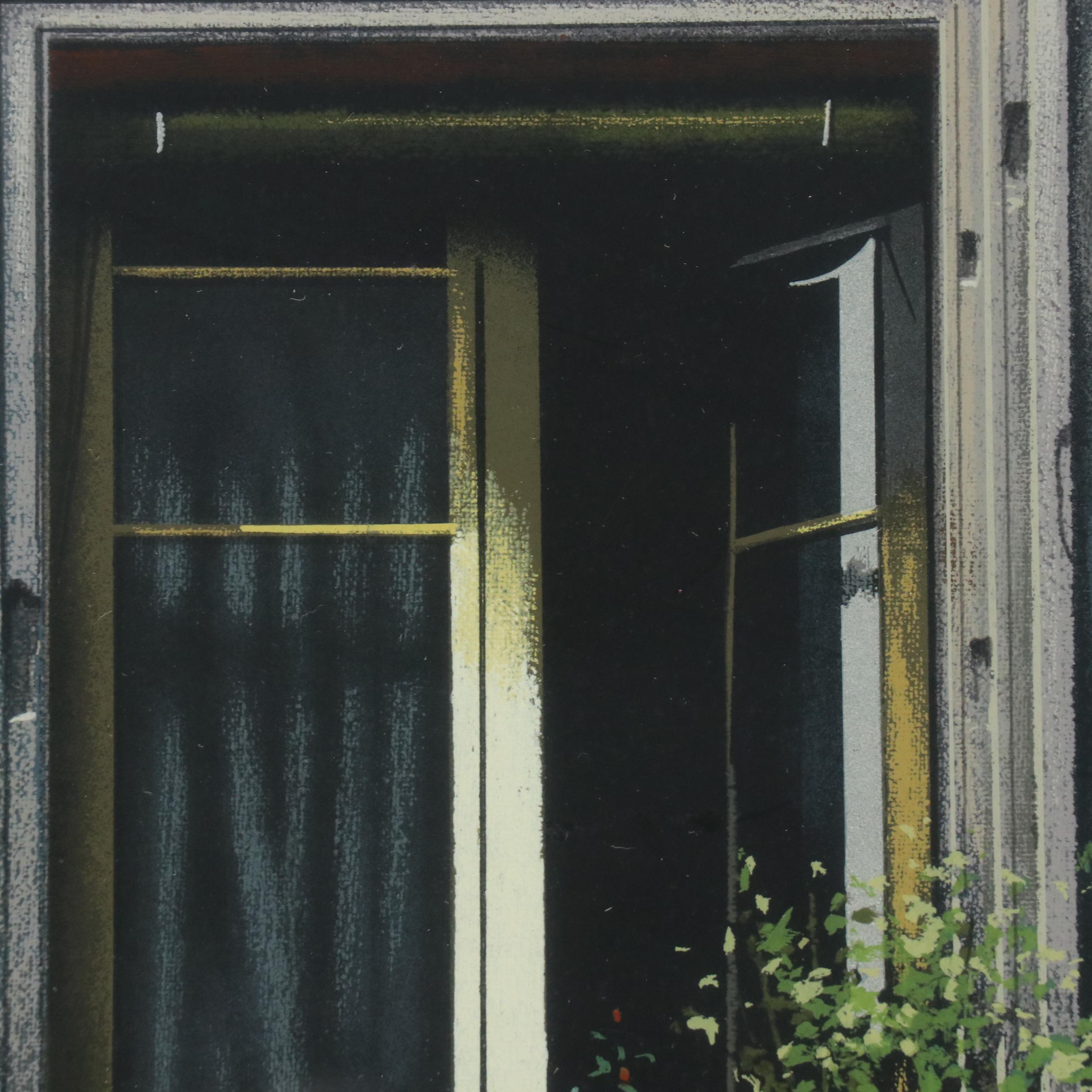 Thomas Pradzynski Serigraph of a Parisian Window, Early 21st Century