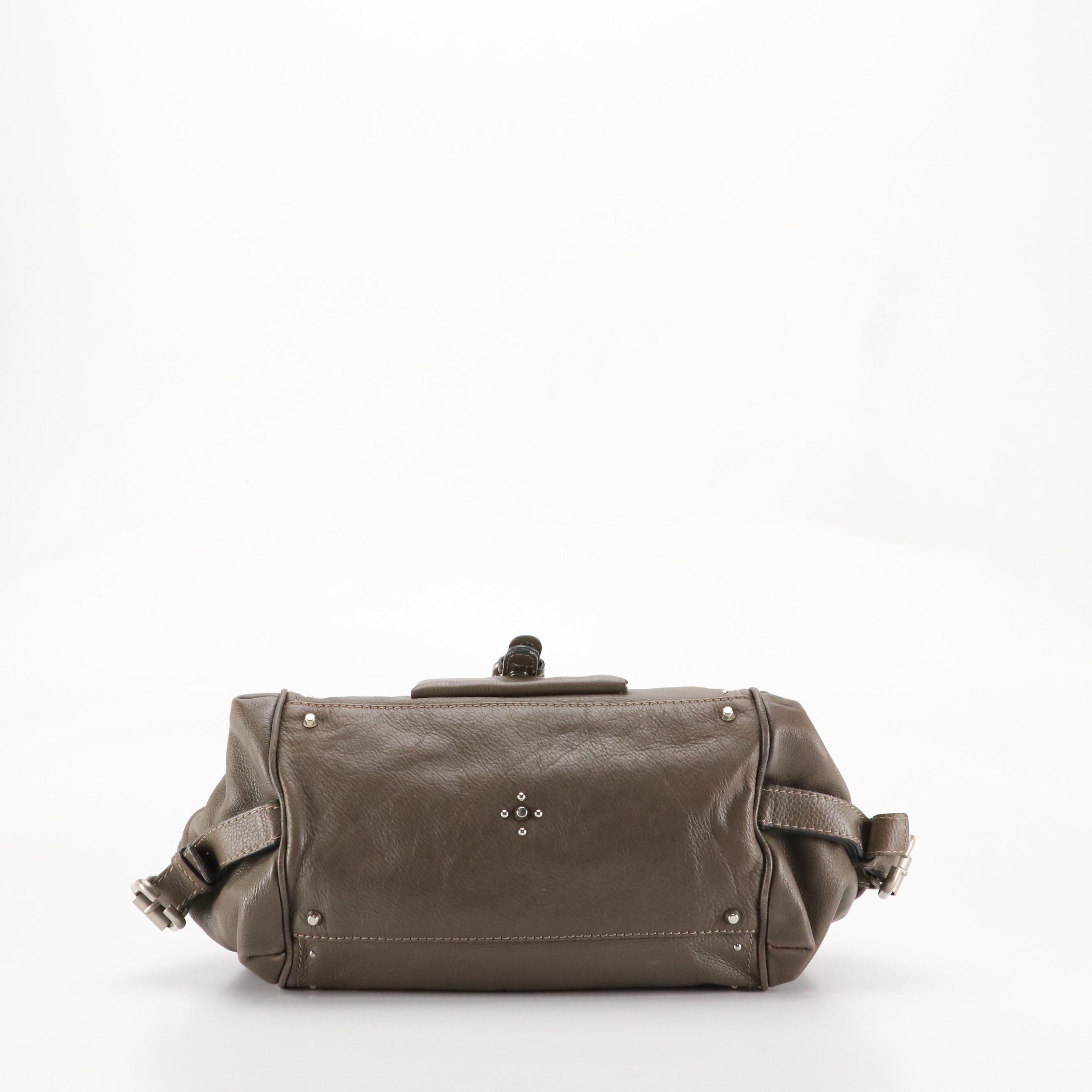 Chloé Paddington Satchel in Grey Taupe Grained Leather
