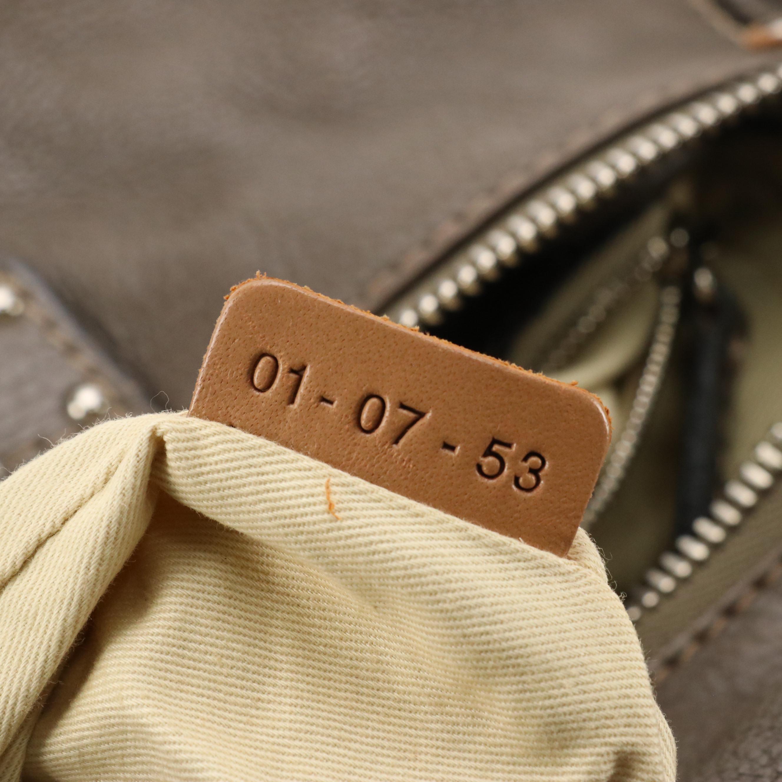 Chloé Paddington Satchel in Grey Taupe Grained Leather