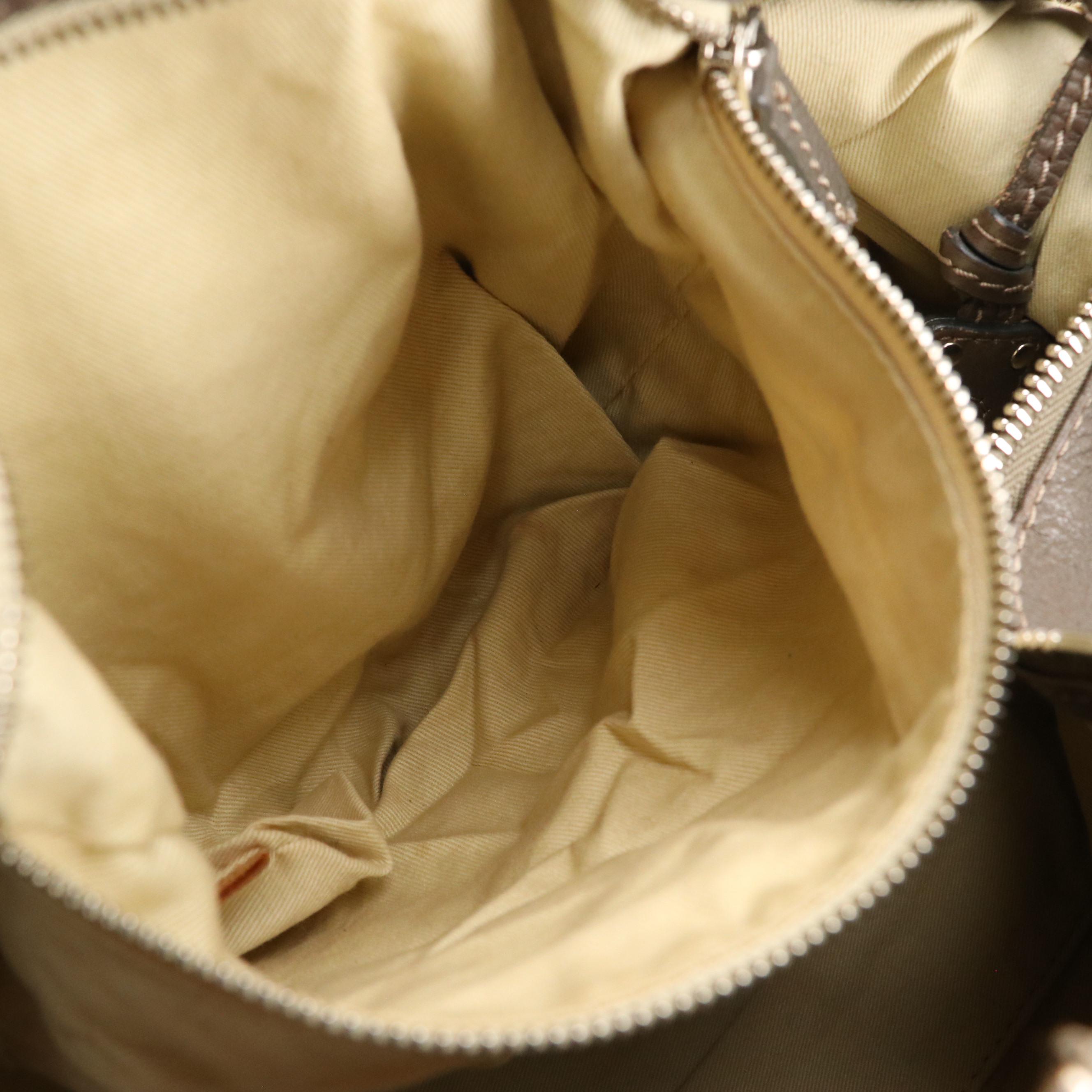 Chloé Paddington Satchel in Grey Taupe Grained Leather