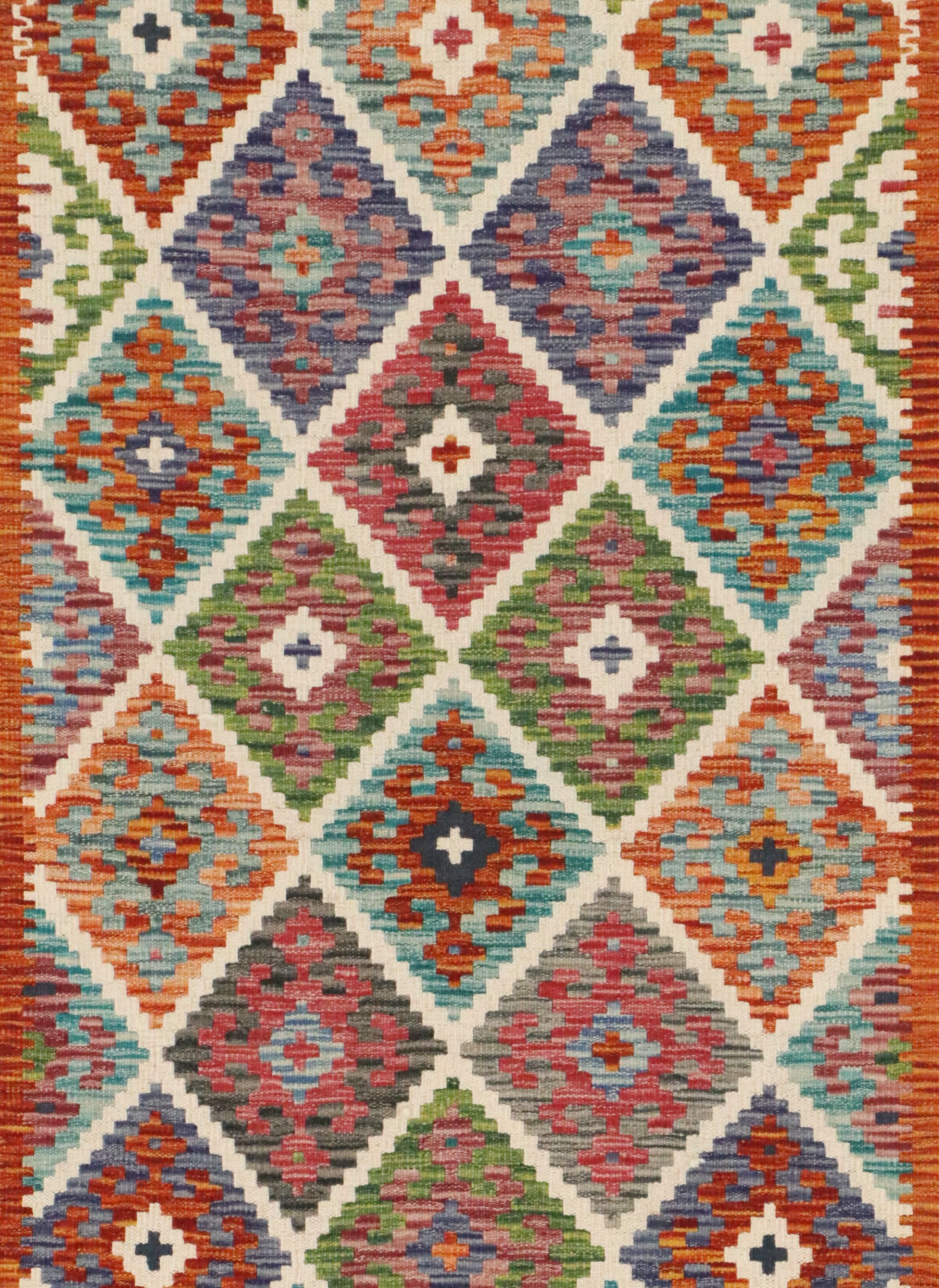2'9 x 16'4 Handwoven Pakistani Kilim Carpet Runner
