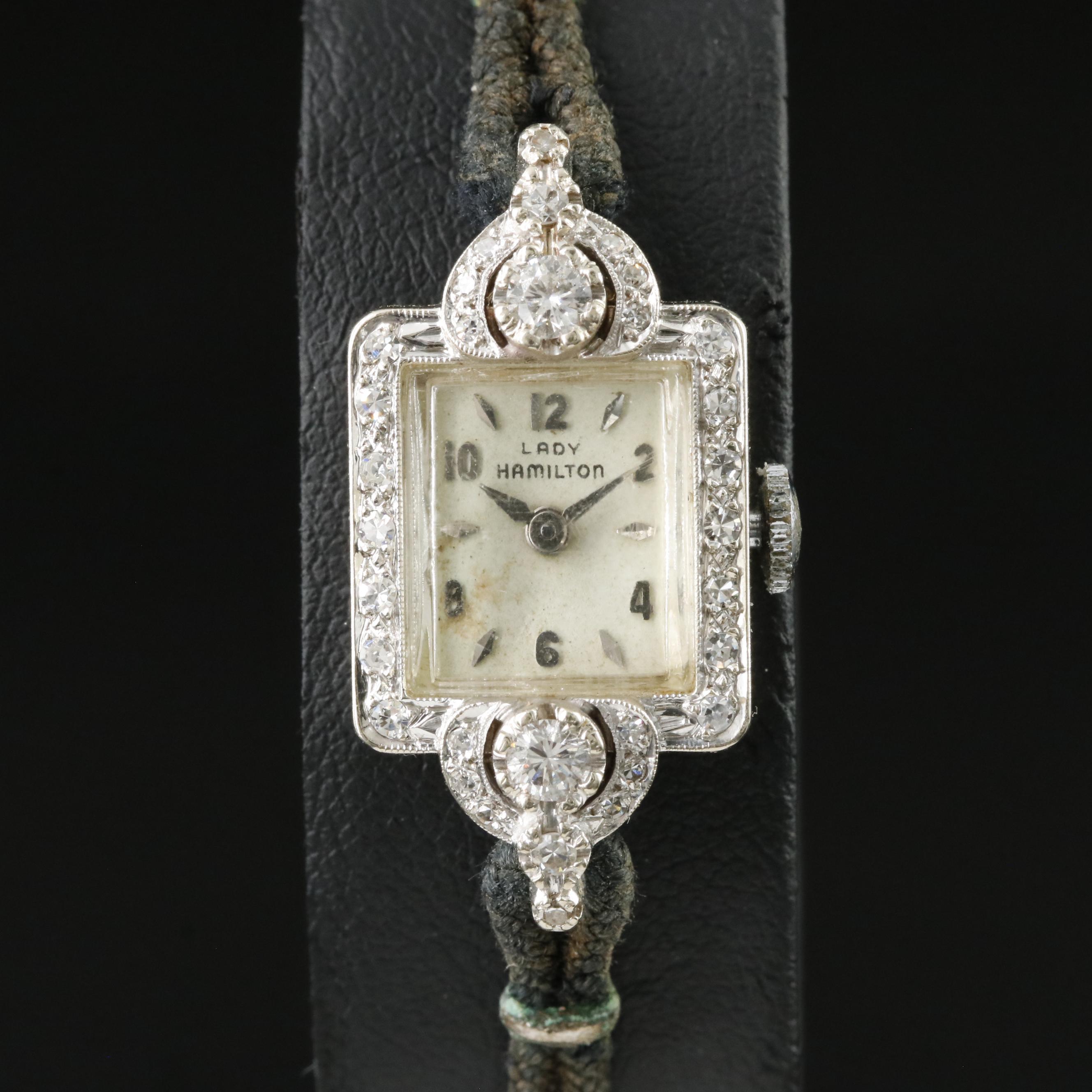 14K Lady Hamilton Diamond Watch