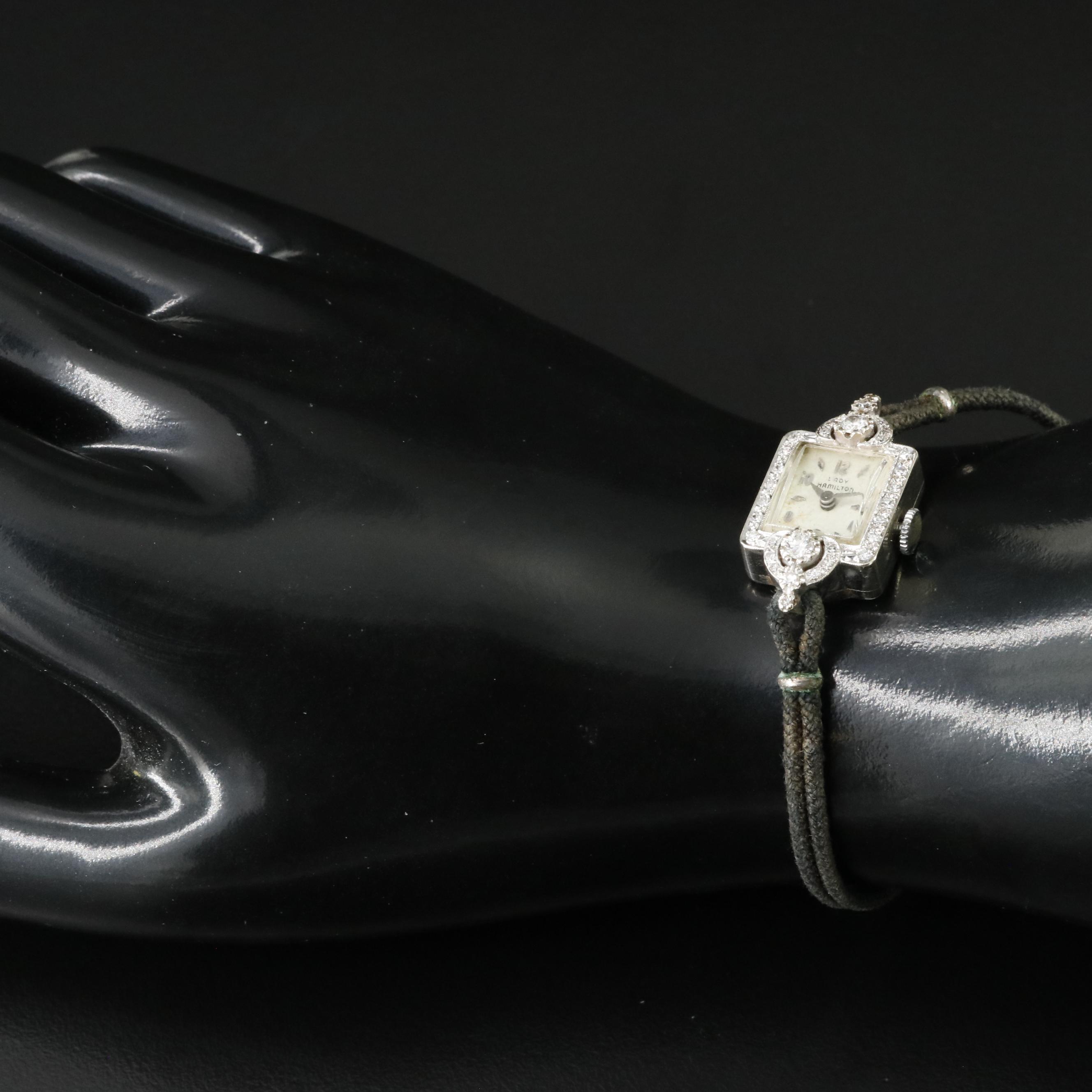 14K Lady Hamilton Diamond Watch