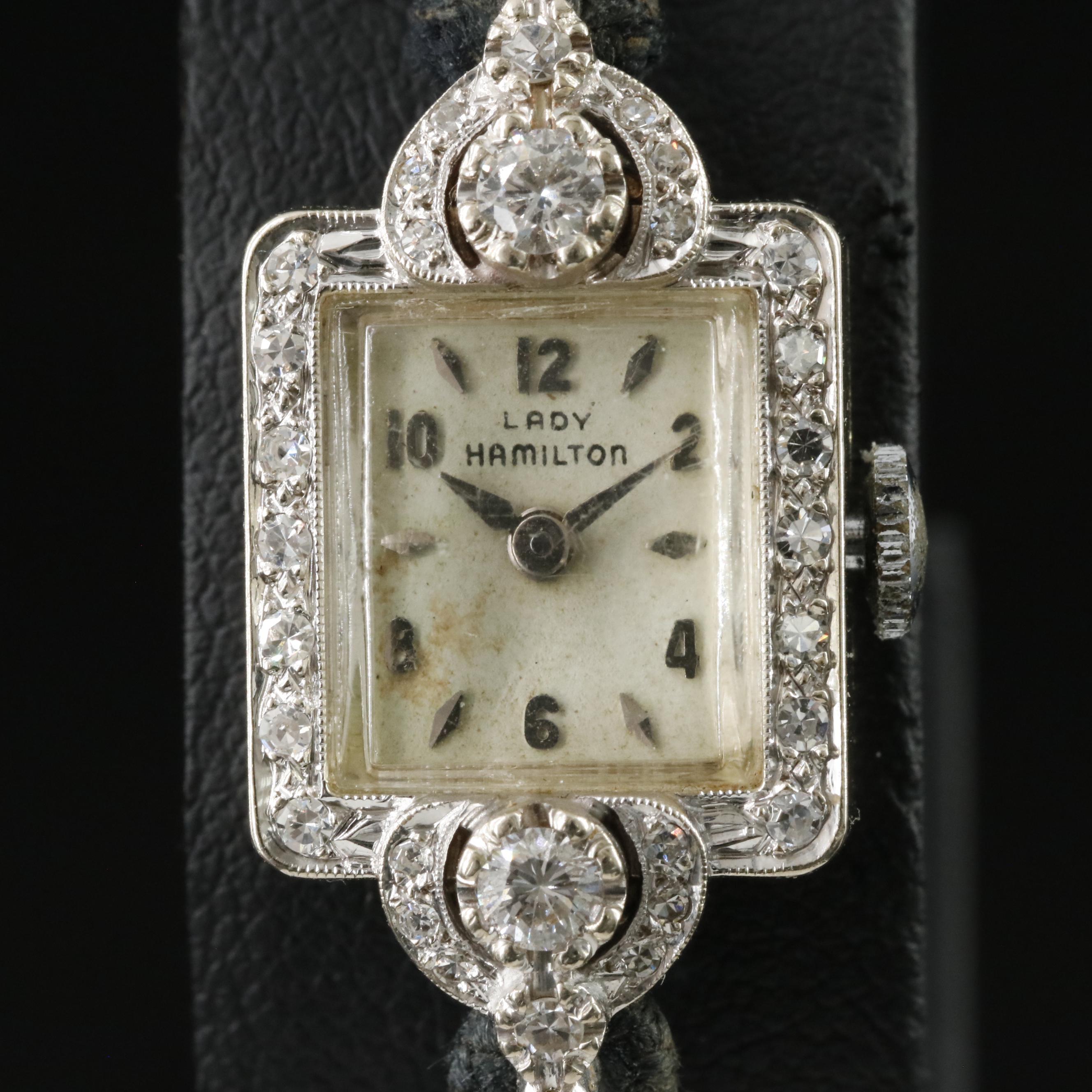14K Lady Hamilton Diamond Watch