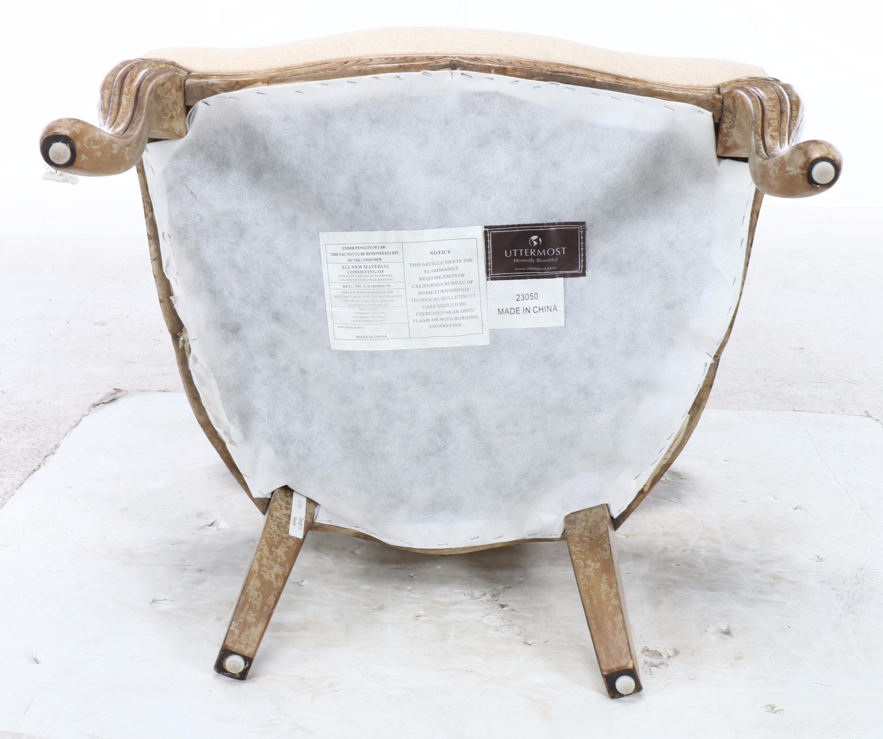 Uttermost Wooden Upholstered Side Chair