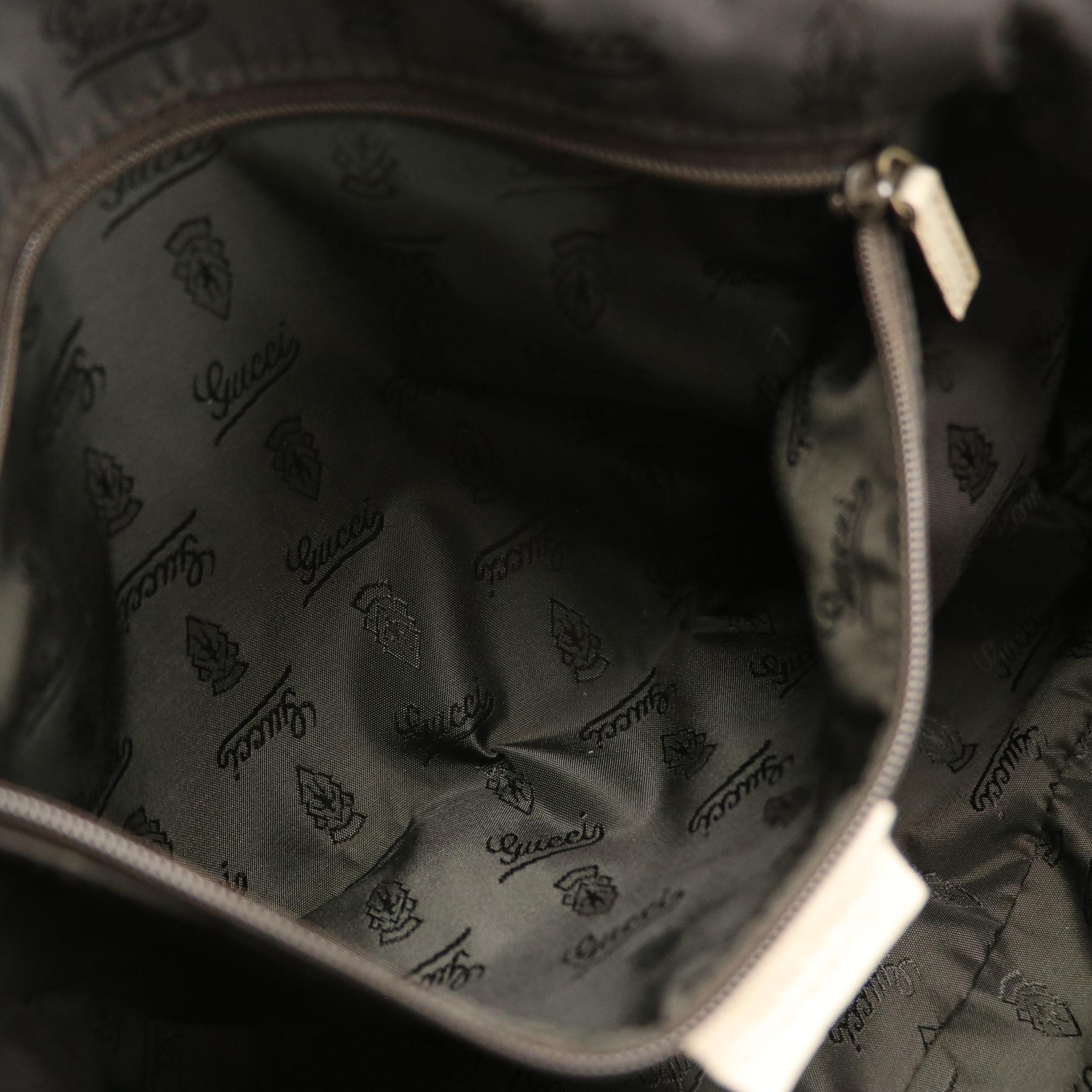 Gucci Tribeca Tassel Tote in GG Canvas and Ivory Grained Leather