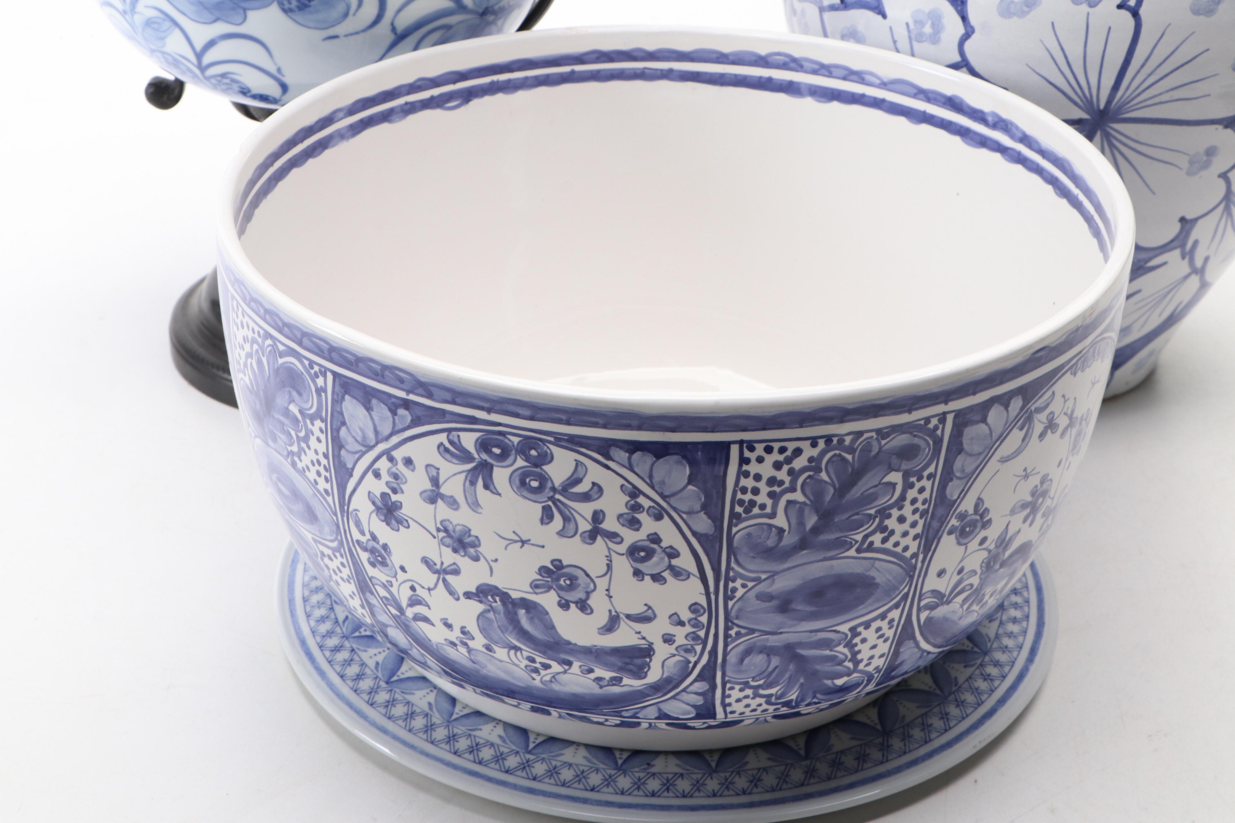 Spode, Portuguese with Other Blue and White Ceramic Table Decor