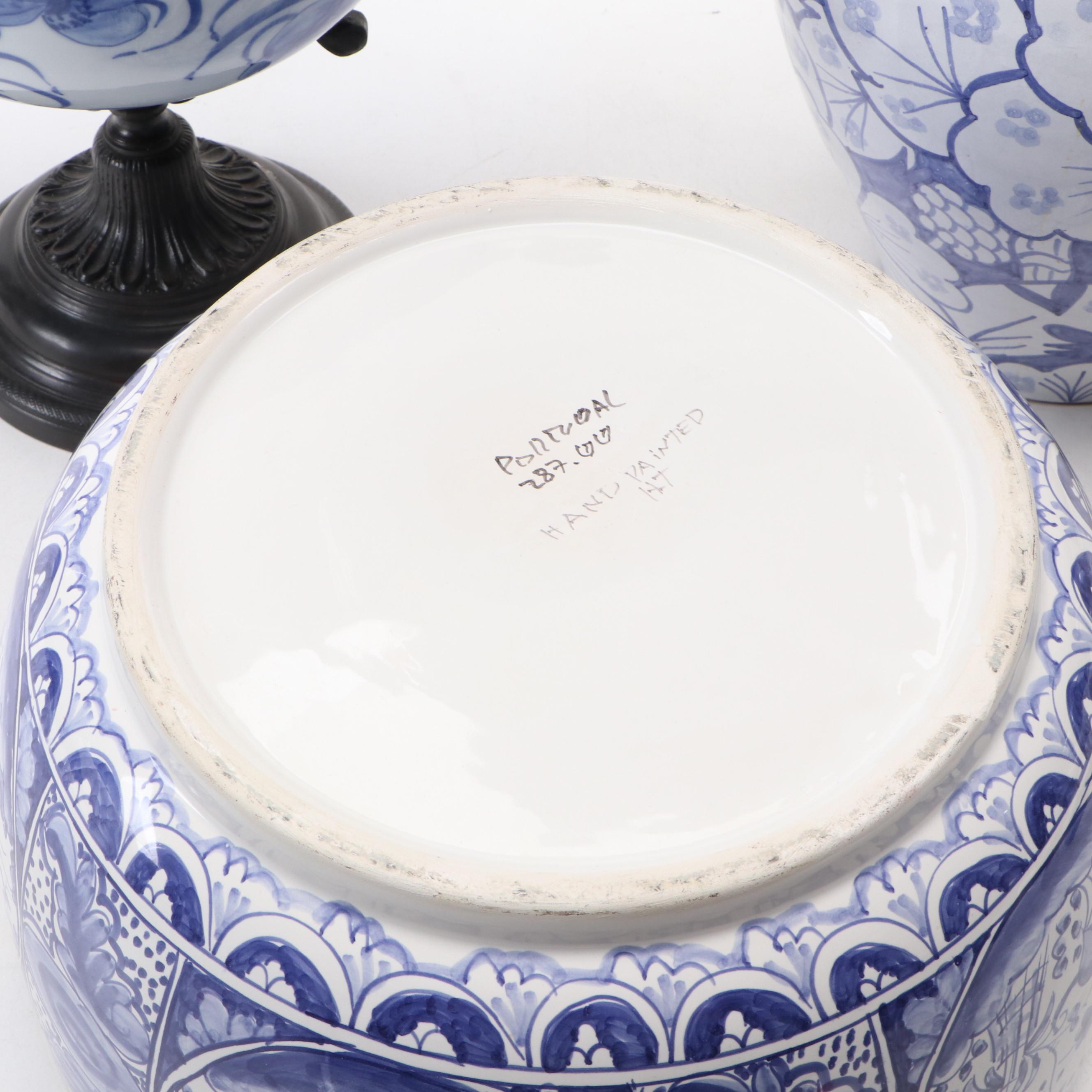 Spode, Portuguese with Other Blue and White Ceramic Table Decor