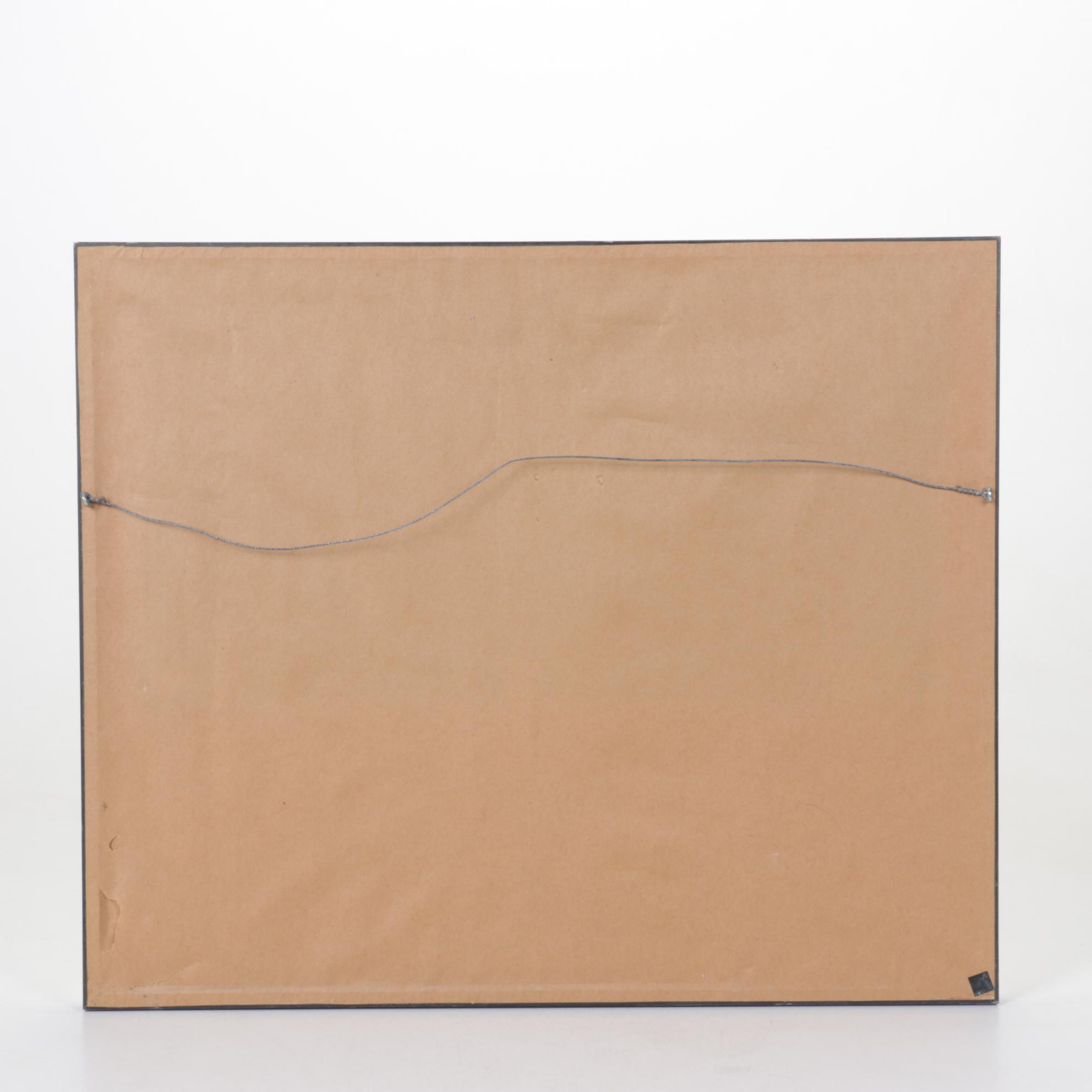 Serigraph Portrait of Seated Musician, Possibly Sayat-Nova, Late 20th Century