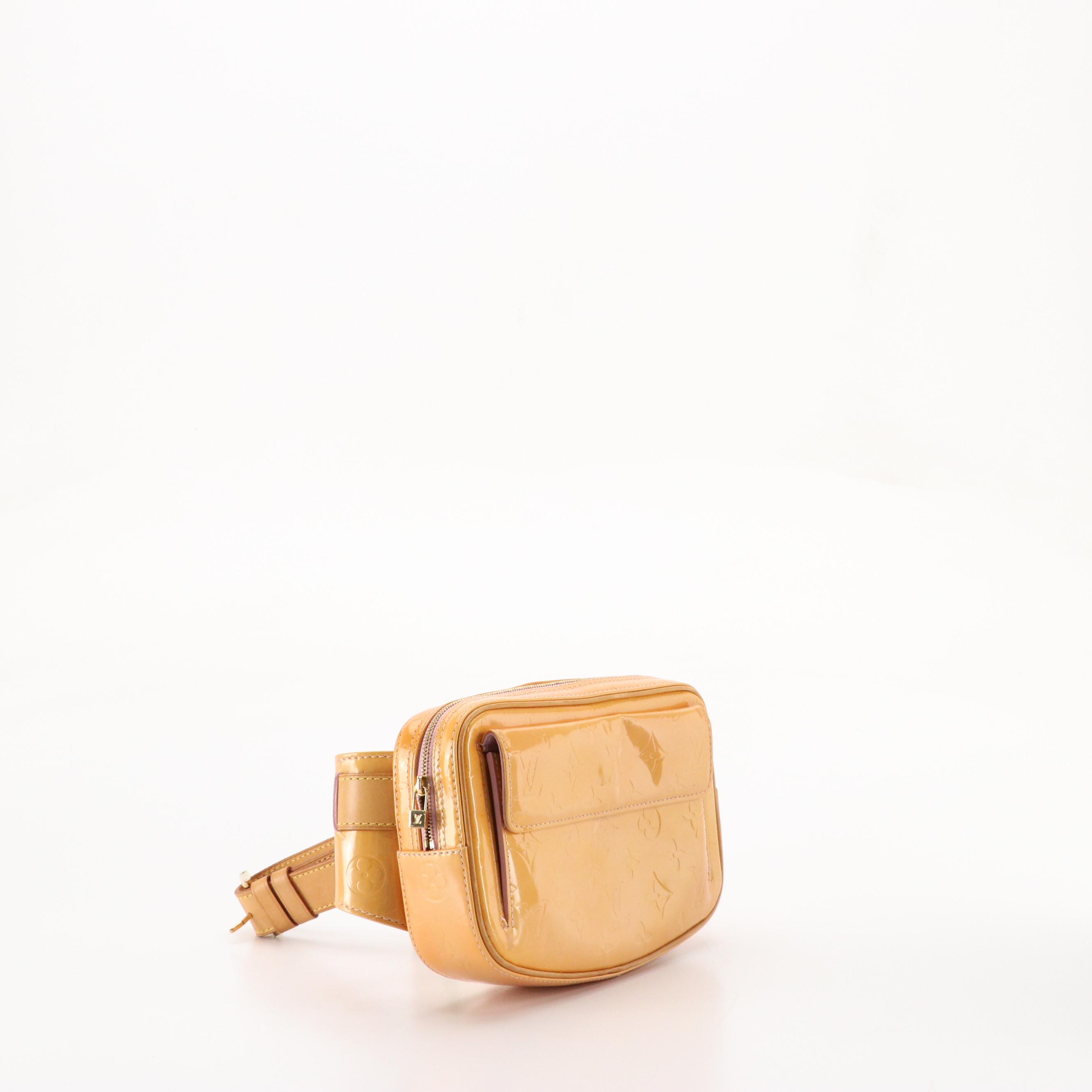 Louis Vuitton Fulton Waist Bag in Monogram Vernis and Vachetta Leather