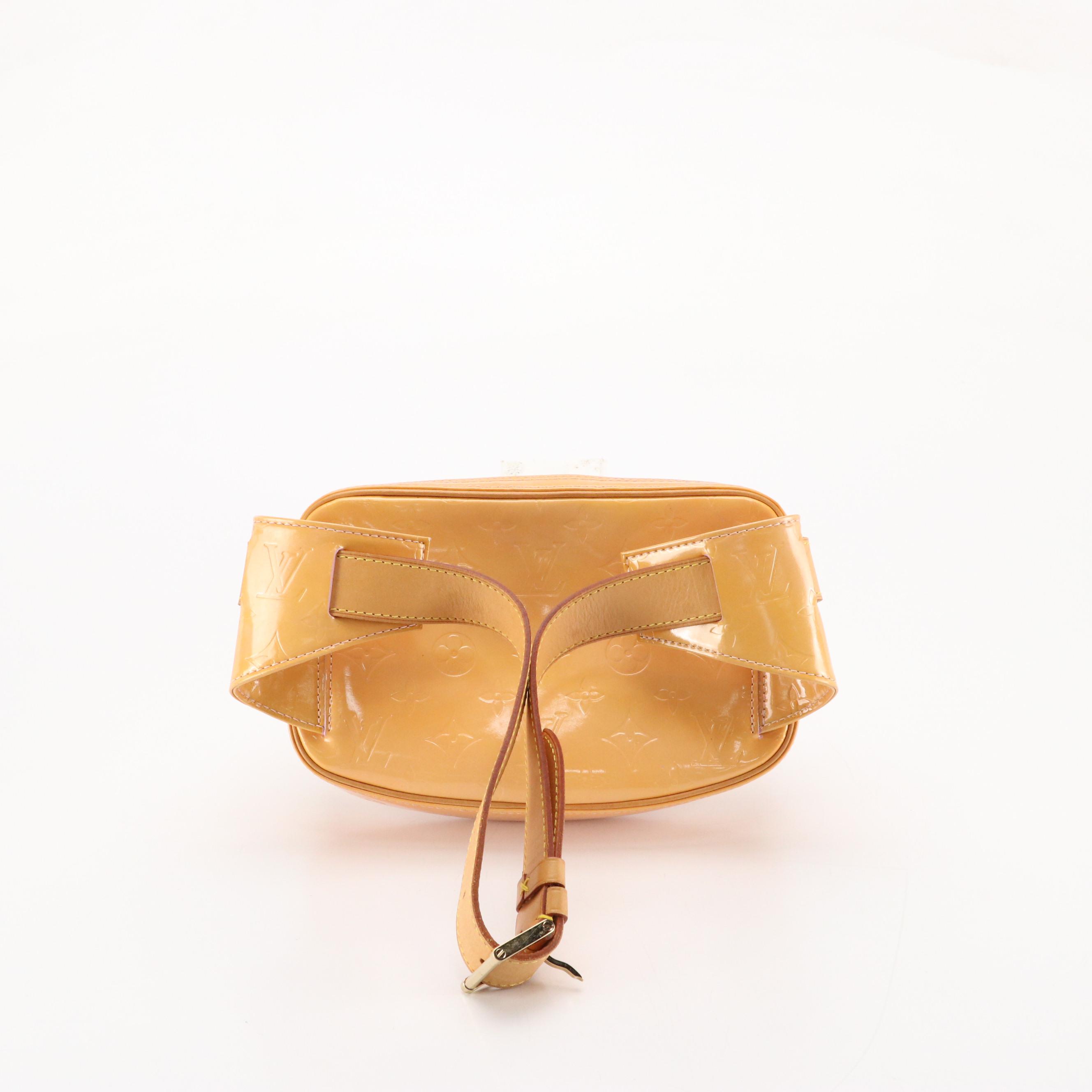 Louis Vuitton Fulton Waist Bag in Monogram Vernis and Vachetta Leather