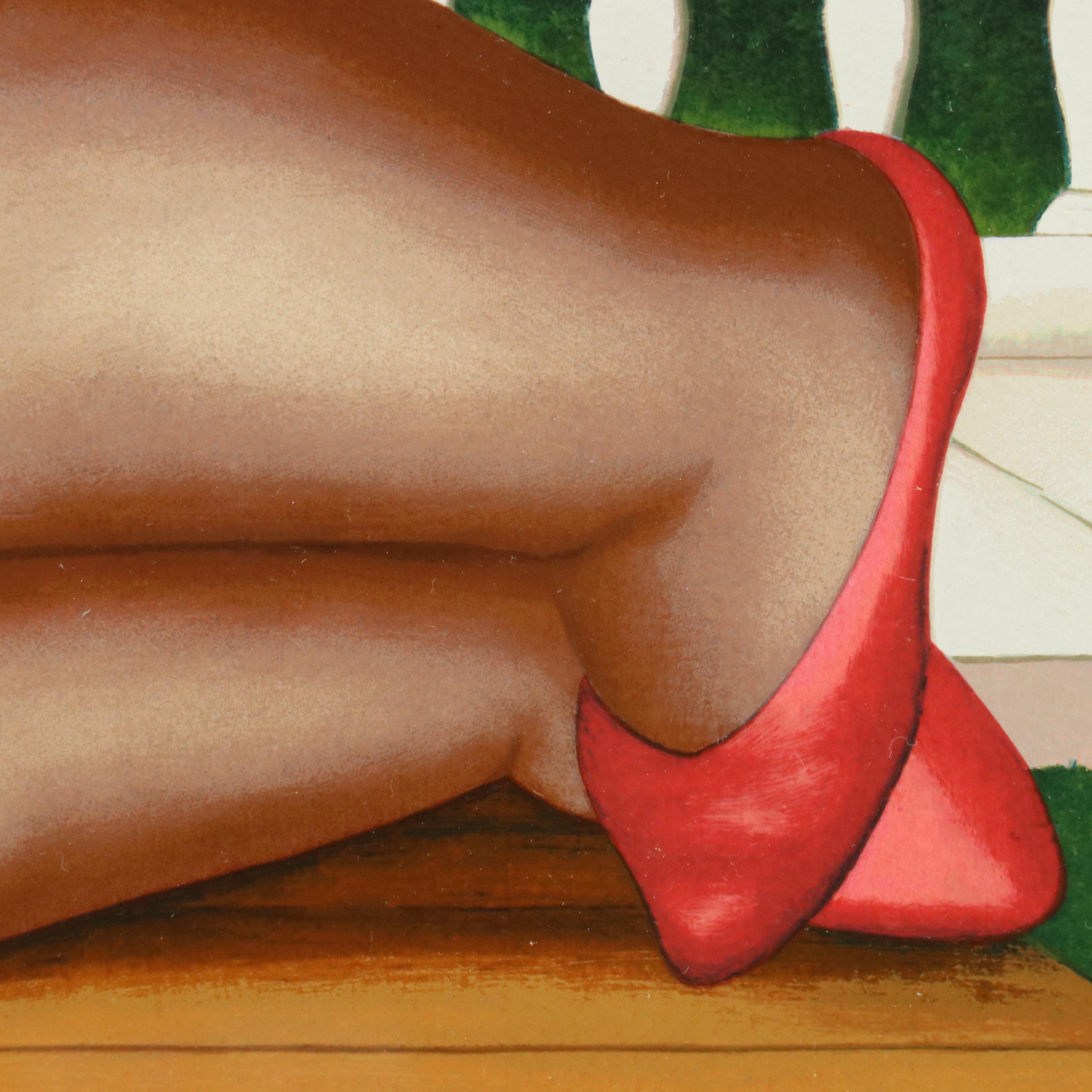 Beryl Cook Serigraph "Bryant Park," 1985