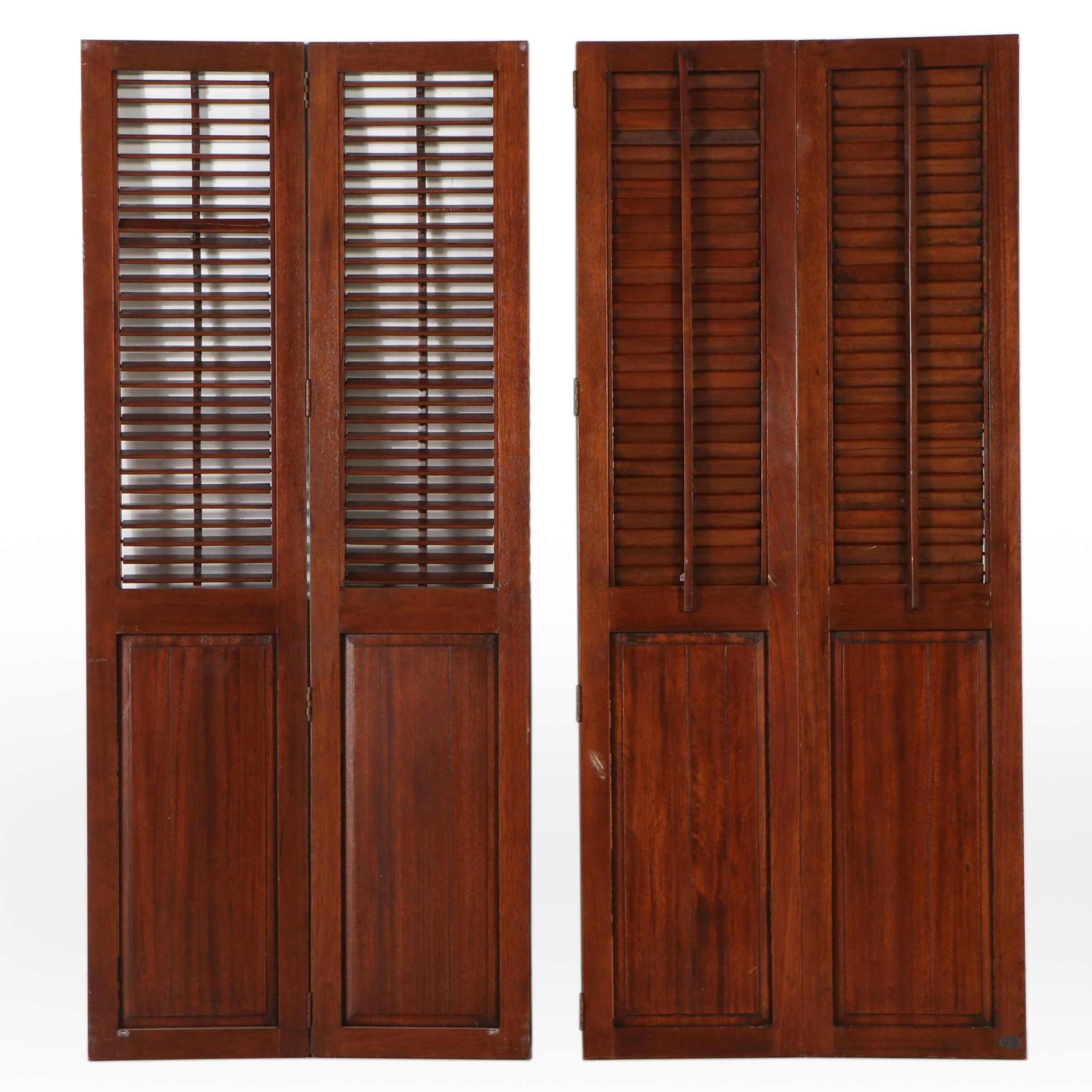 Louvered Wood Accordion Doors