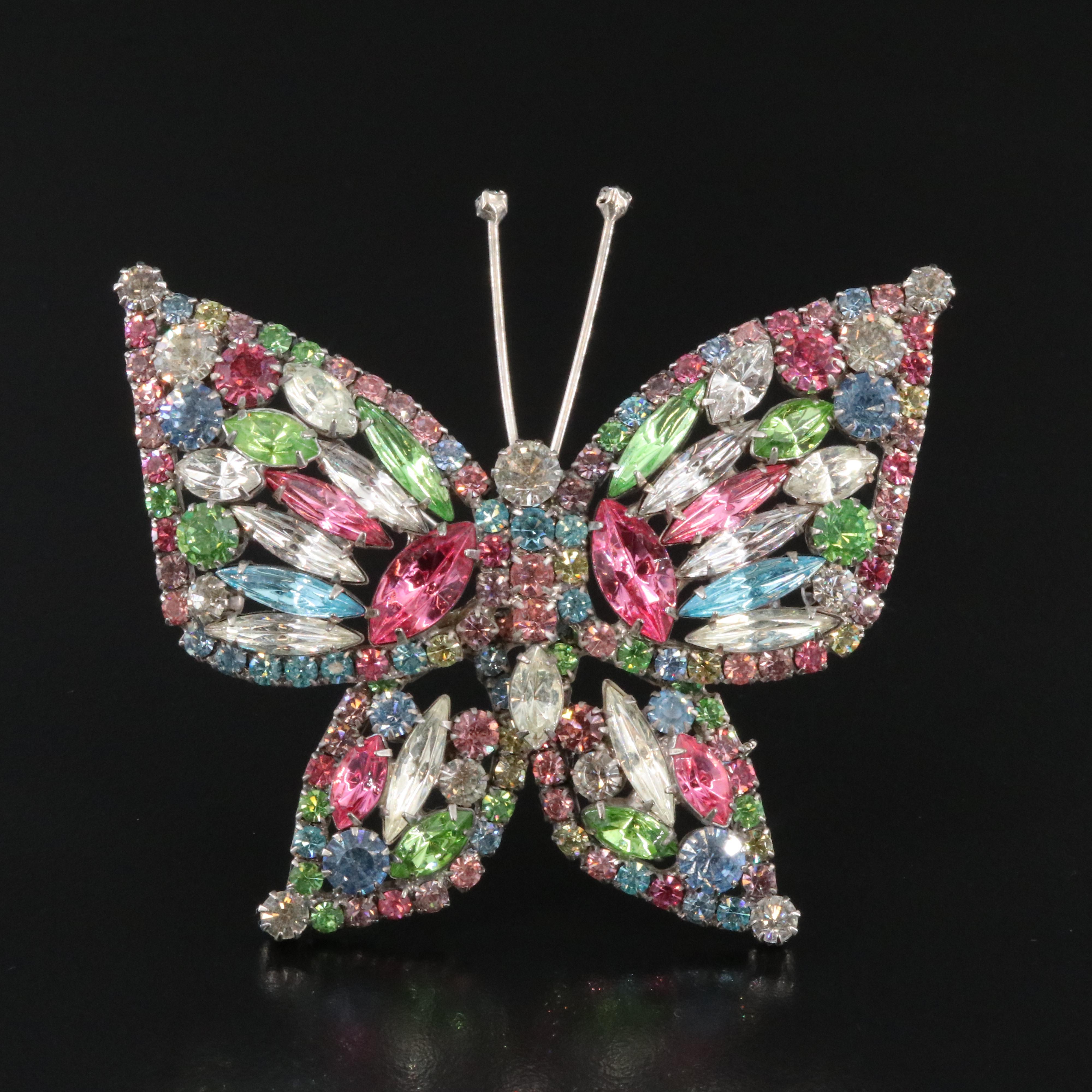 Rhinestone Butterfly Brooch