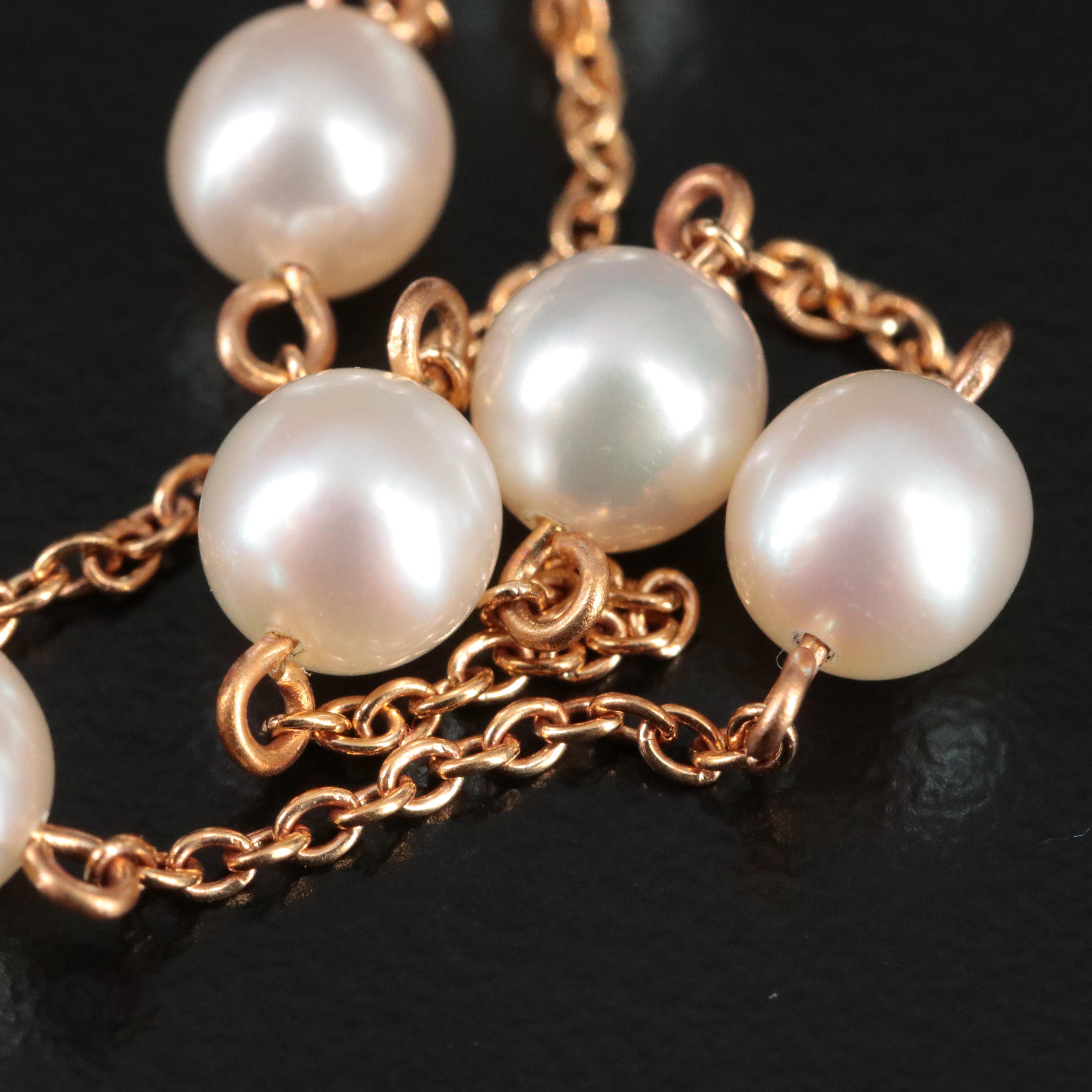 18K Pearl Station Bracelet