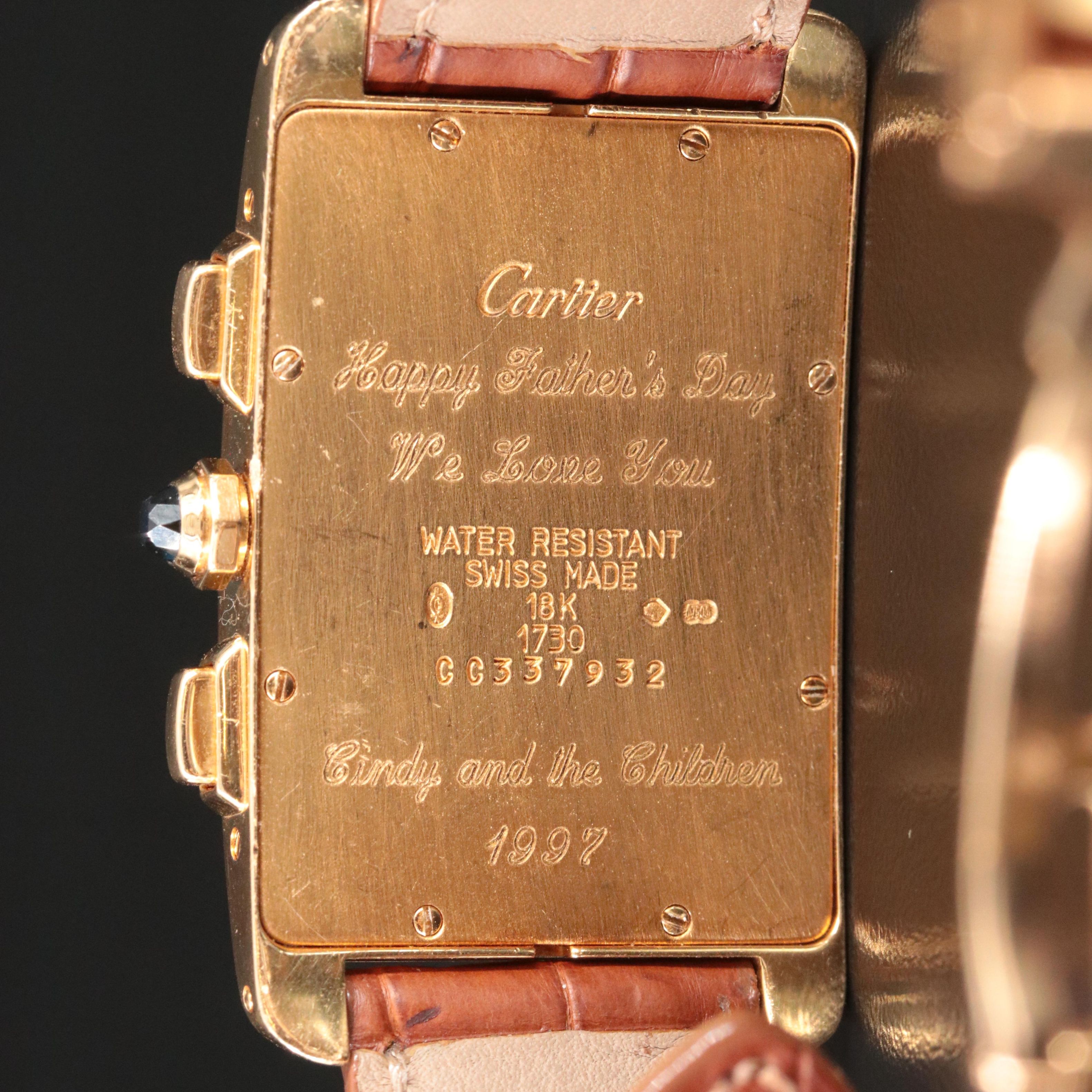 Cartier Tank Américaine 18K Gold Chronograph Watch