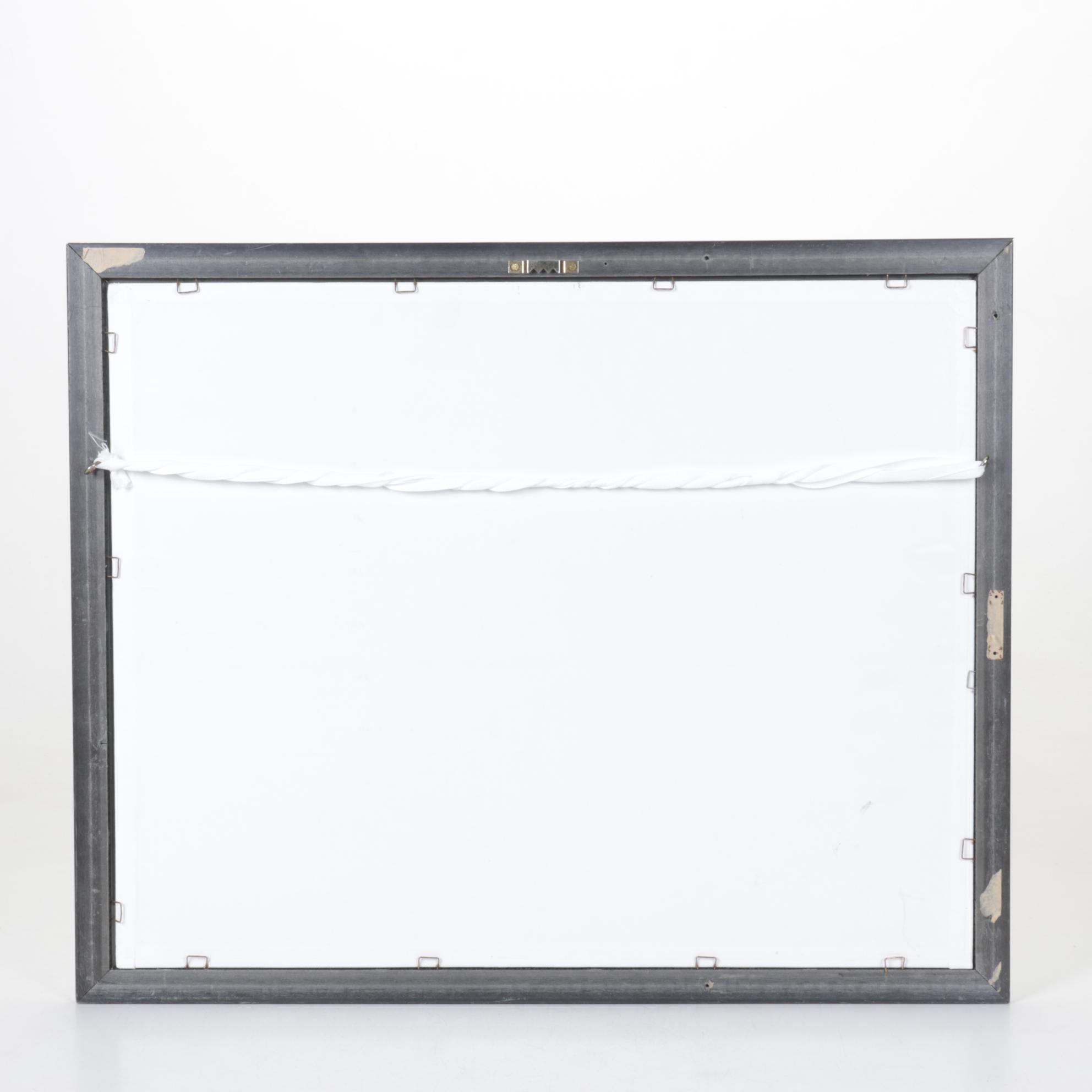 Coastal Landscape Oil Painting of Warm-Toned Beach at Sunset