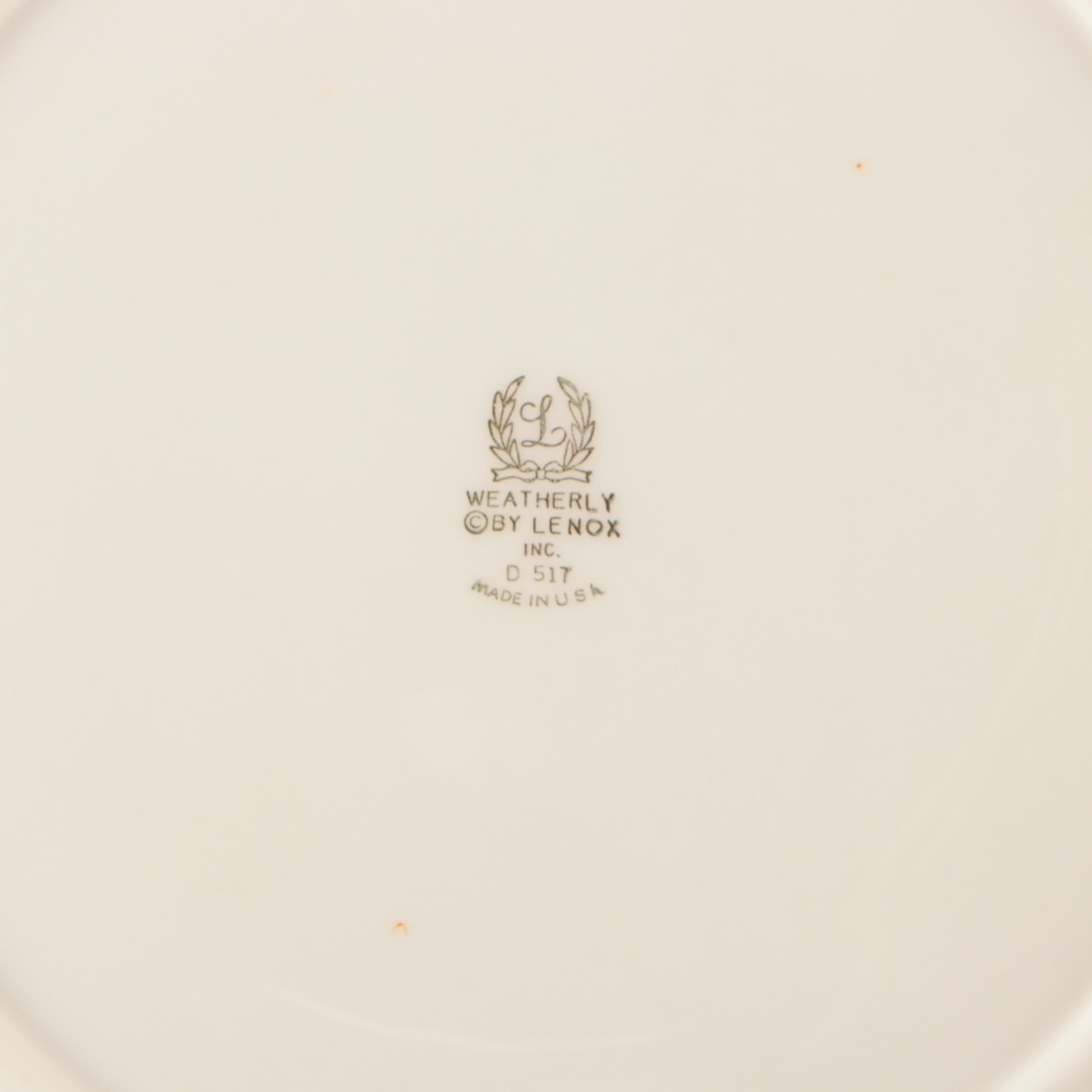 Lenox "Weatherly" Porcelain Plates, 1959-1986