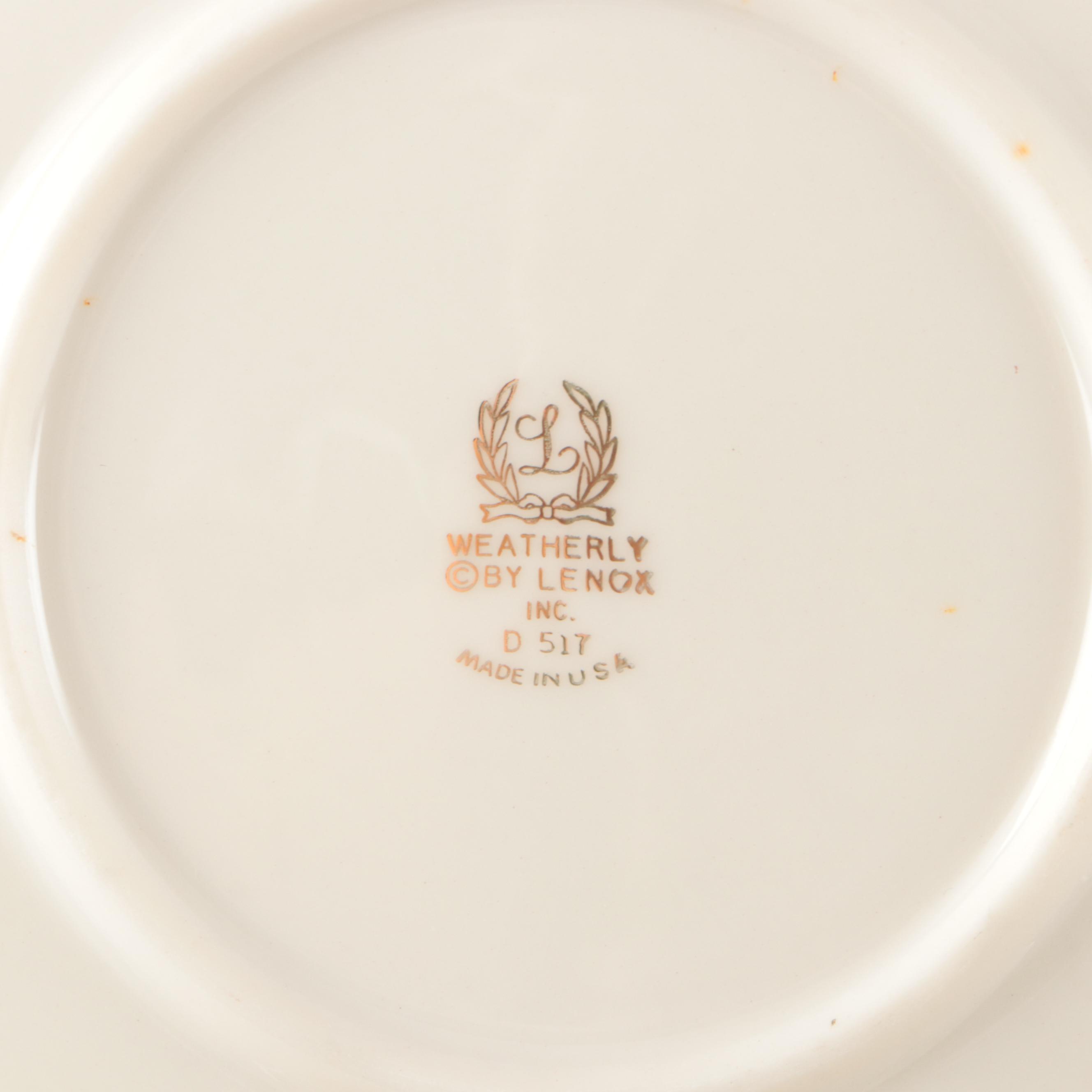 Lenox "Weatherly" Porcelain Plates, 1959-1986