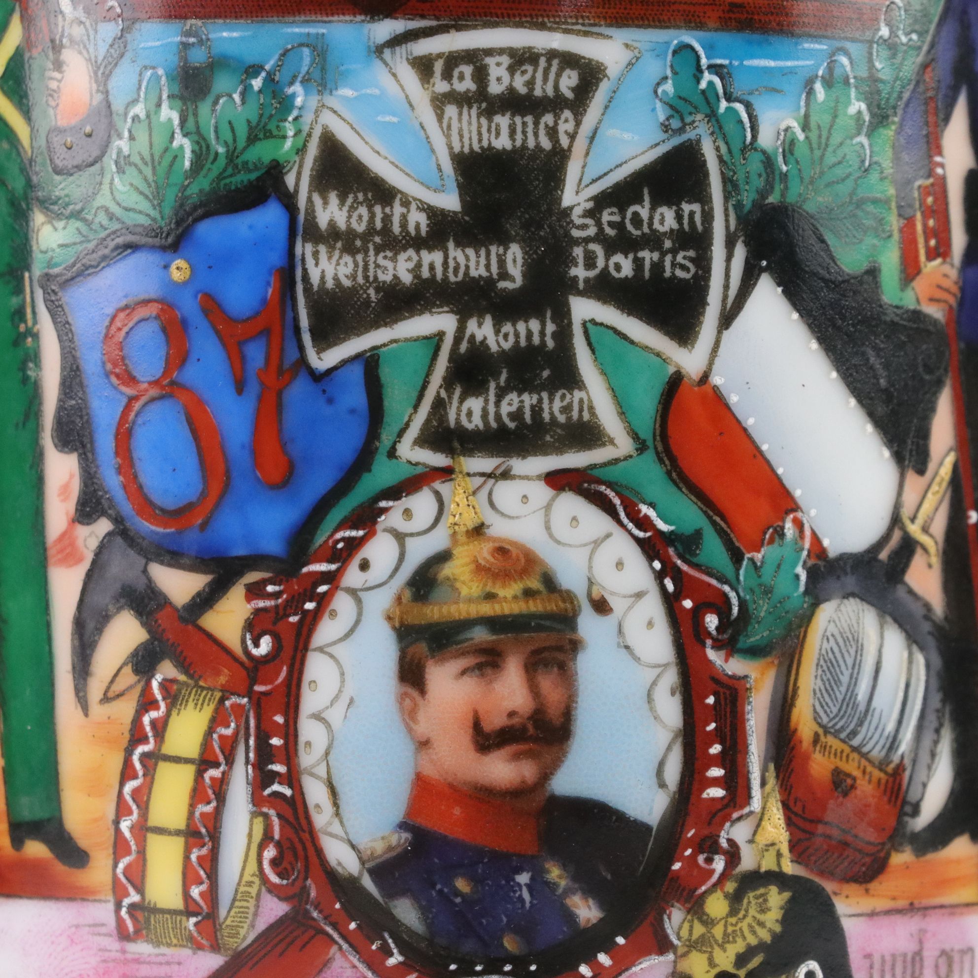 German Commemorative Beer Stein with Empire Pewter Creamer & Sugar Set and More