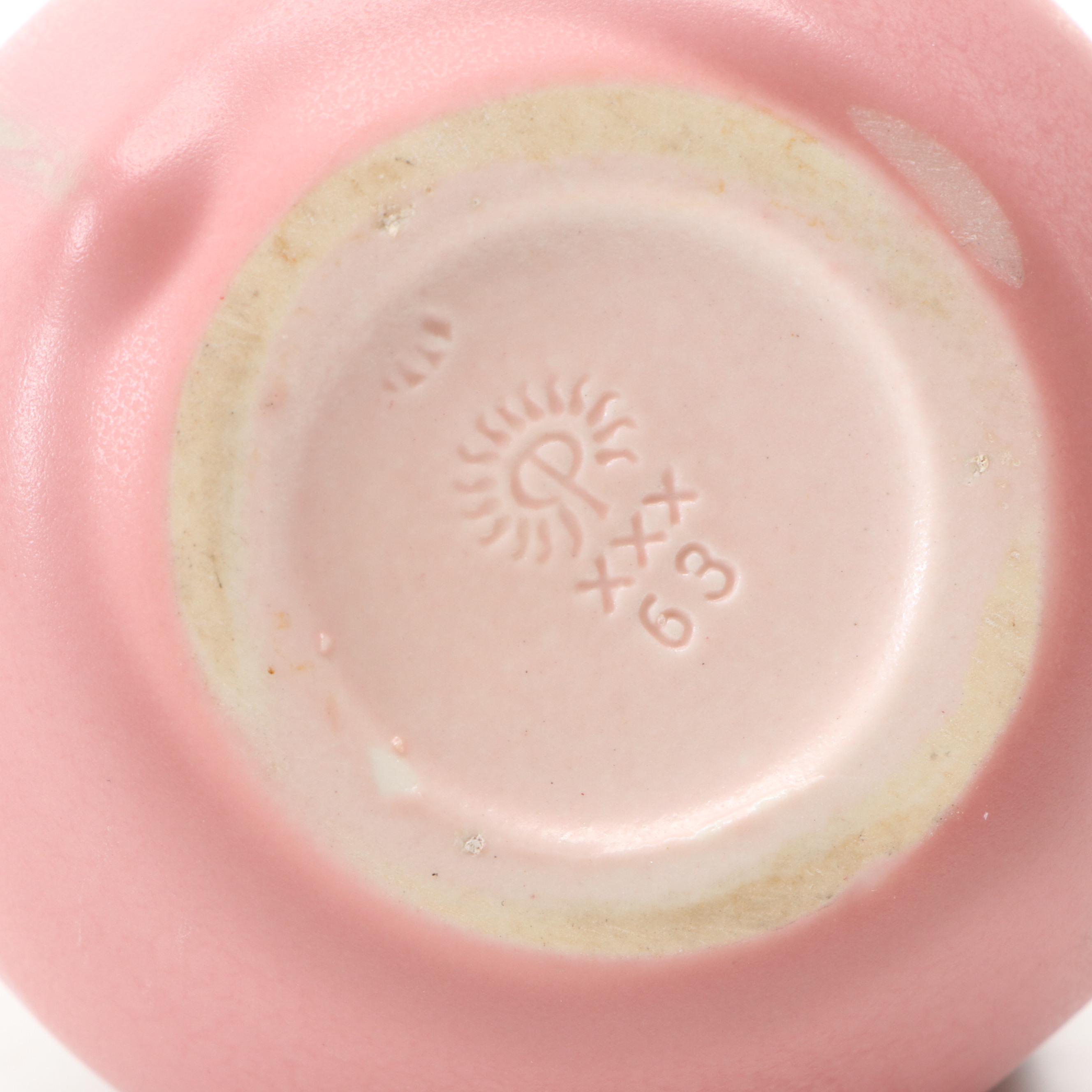 Rookwood Pottery Mottled Green to Pink Glaze Vase, 1930