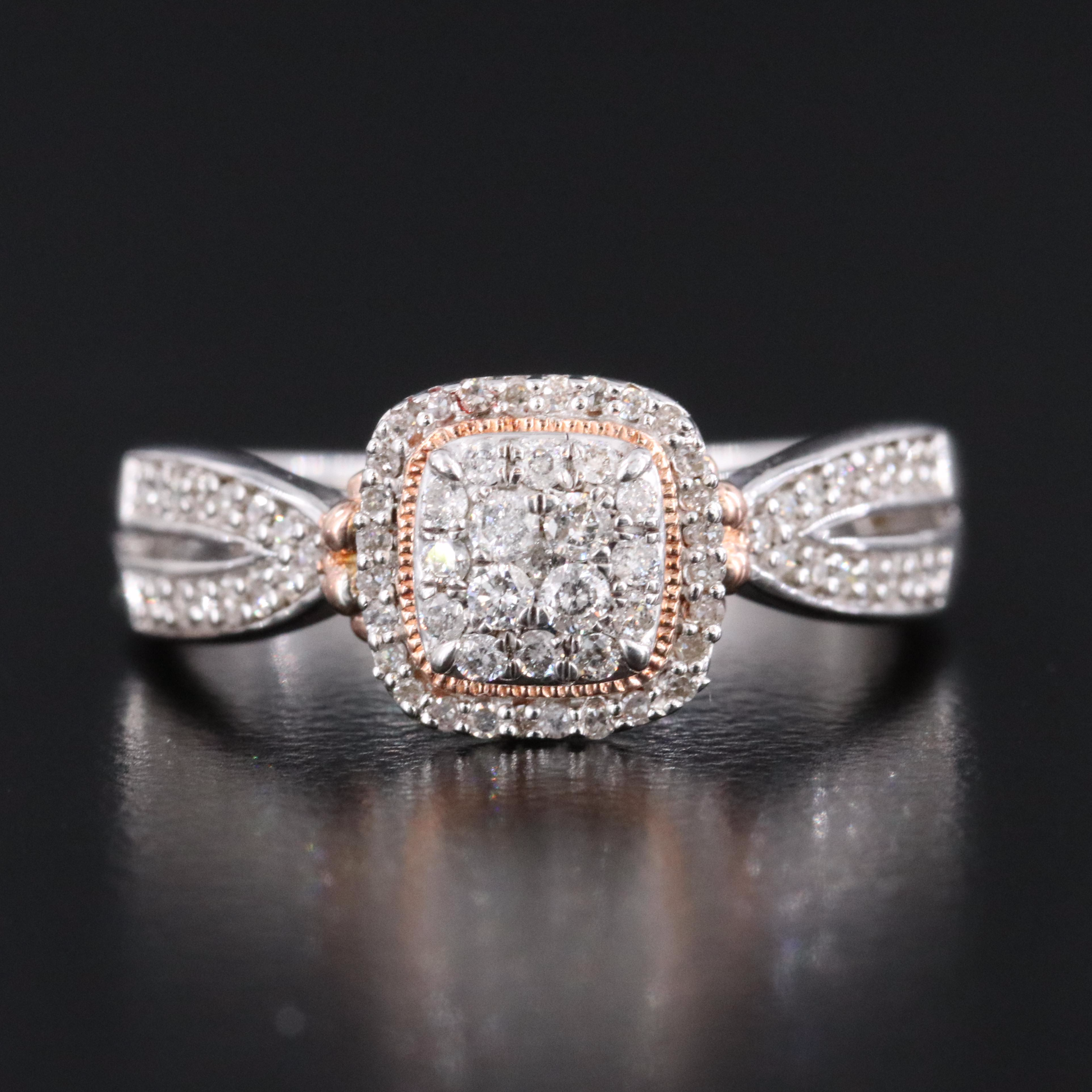 Sterling 0.34 CTW Diamond Ring