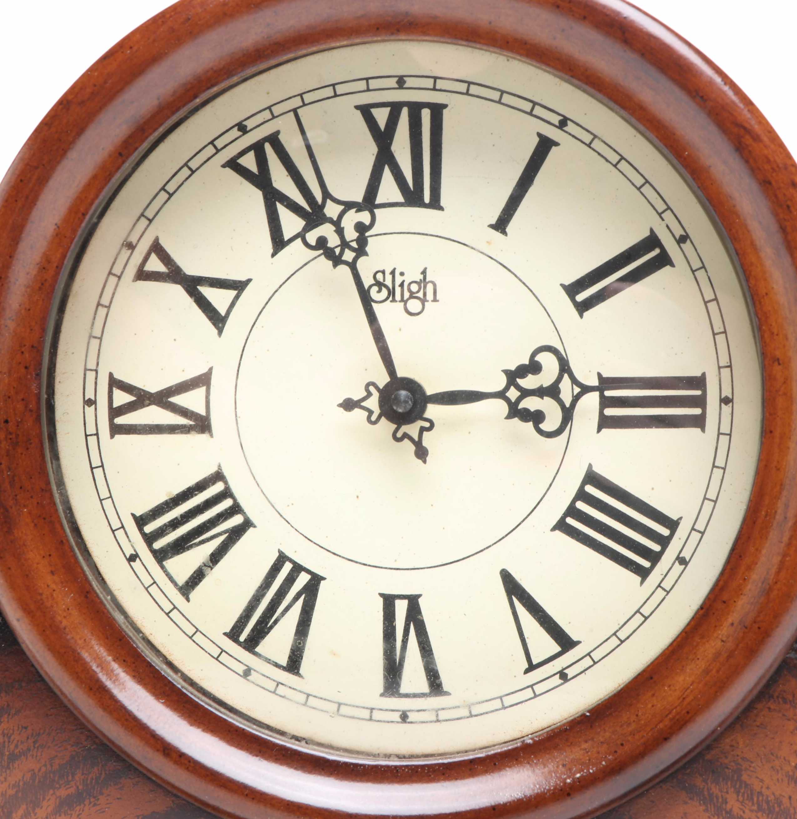 Sligh Victorian Style Wood Mantel Clock