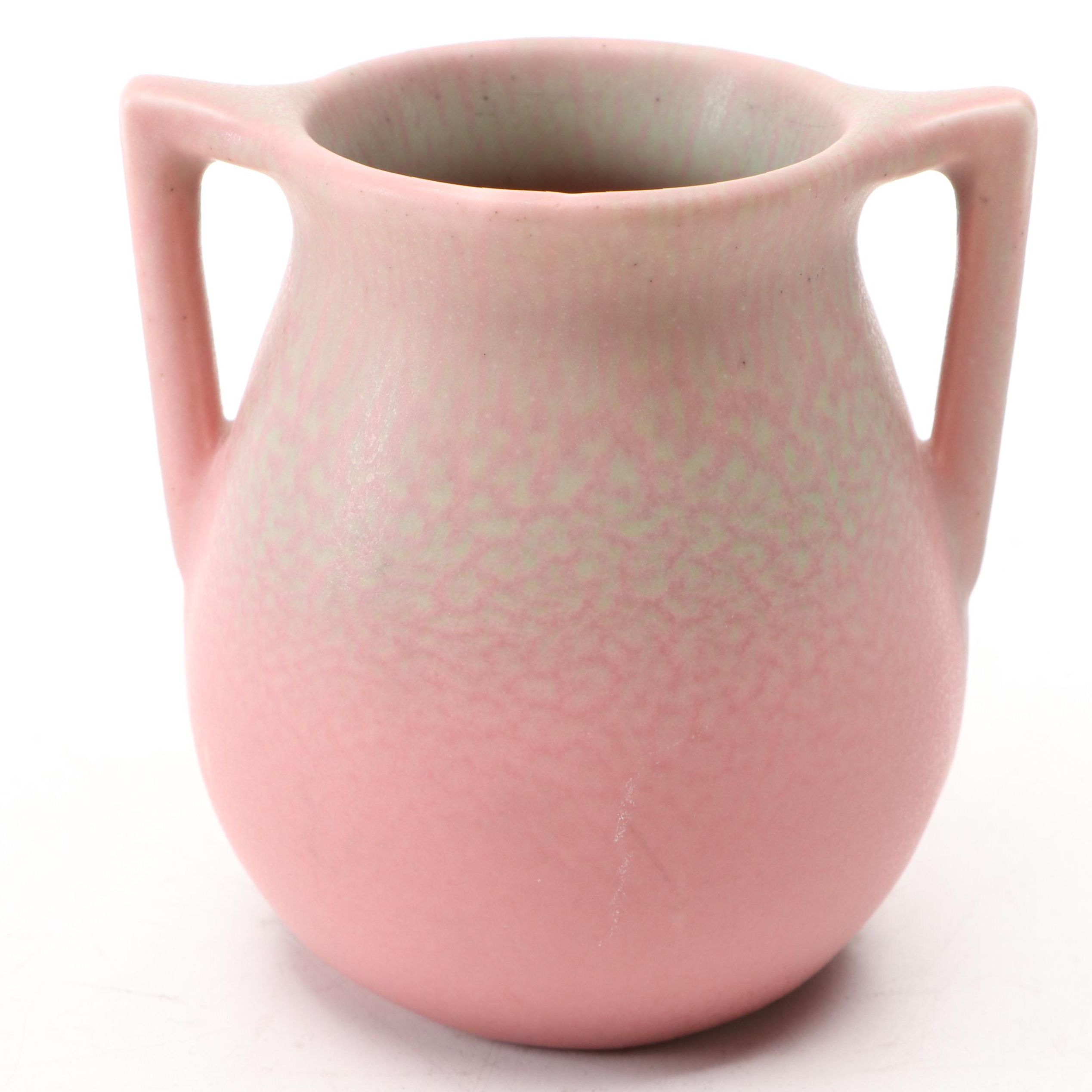 Rookwood Pottery Mottled Green to Pink Glaze Vase, 1930