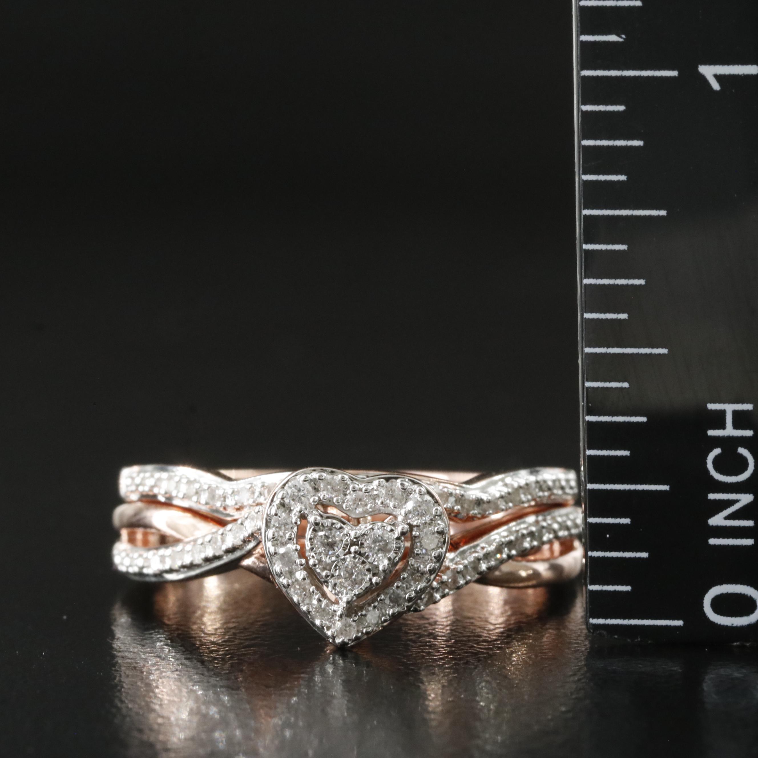 Sterling Diamond Ring Set