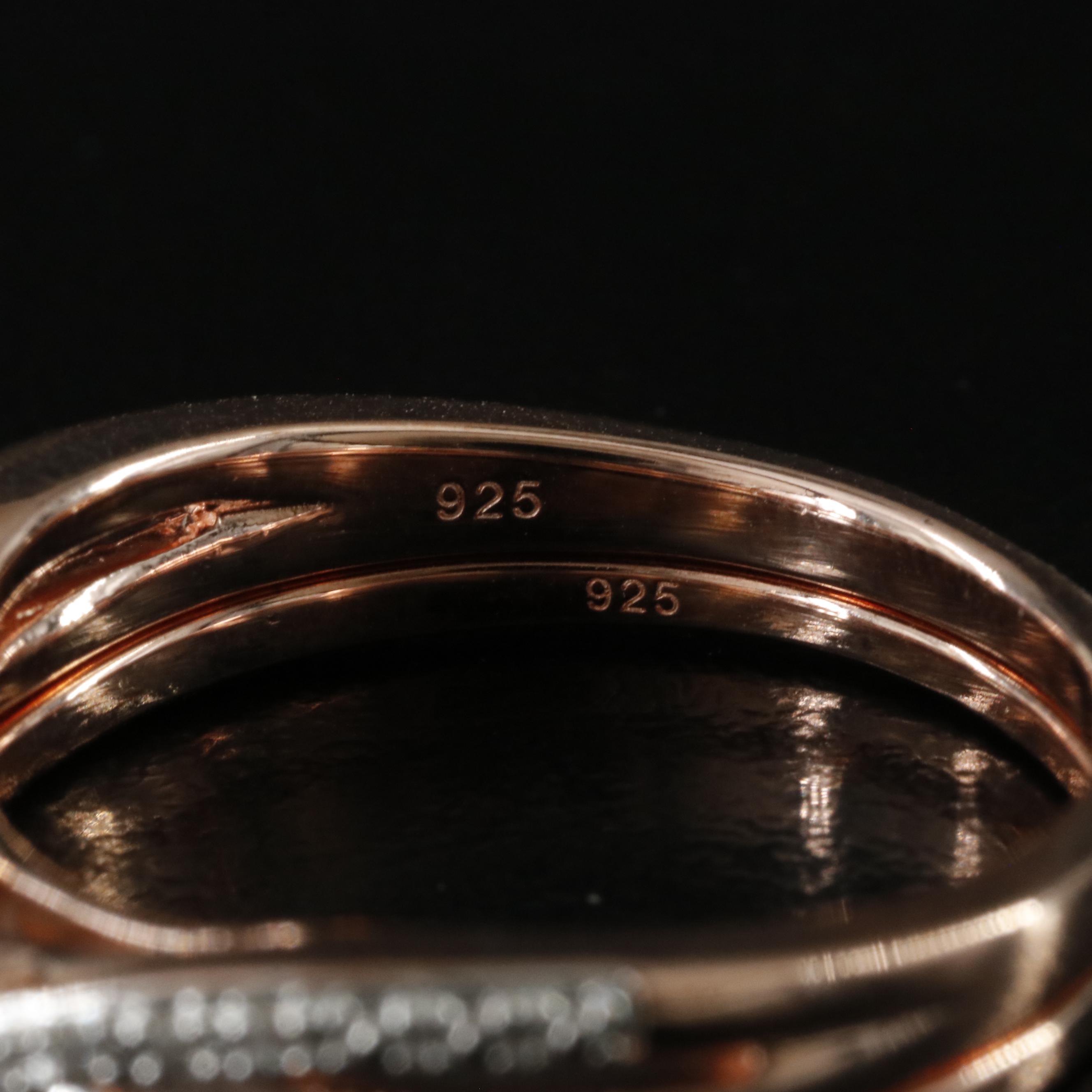 Sterling Diamond Ring Set