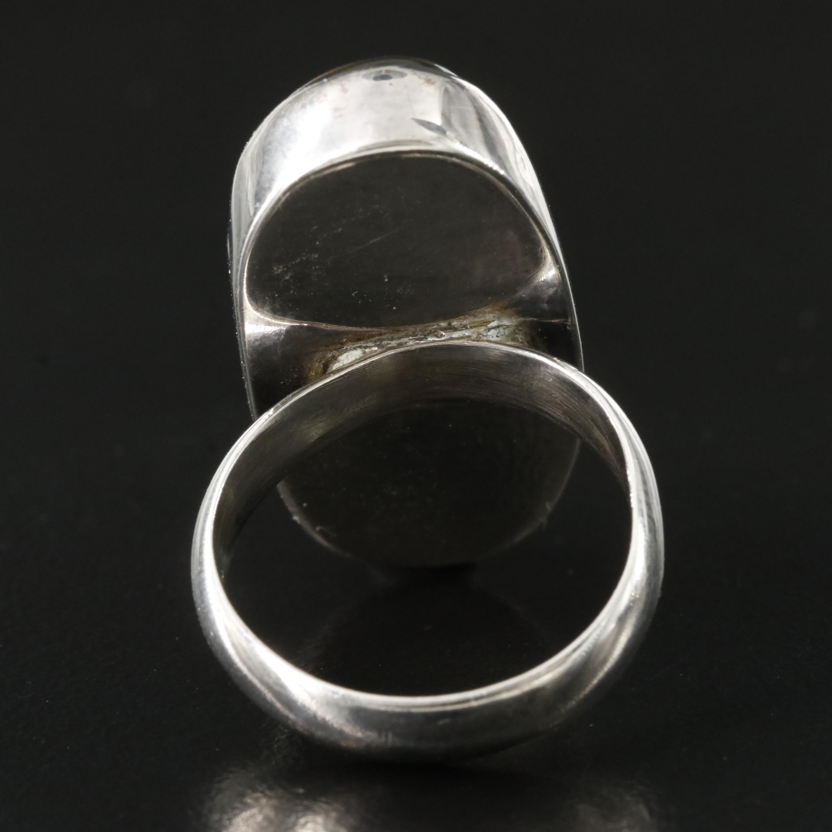 Sterling Ammolite Doublet Ring