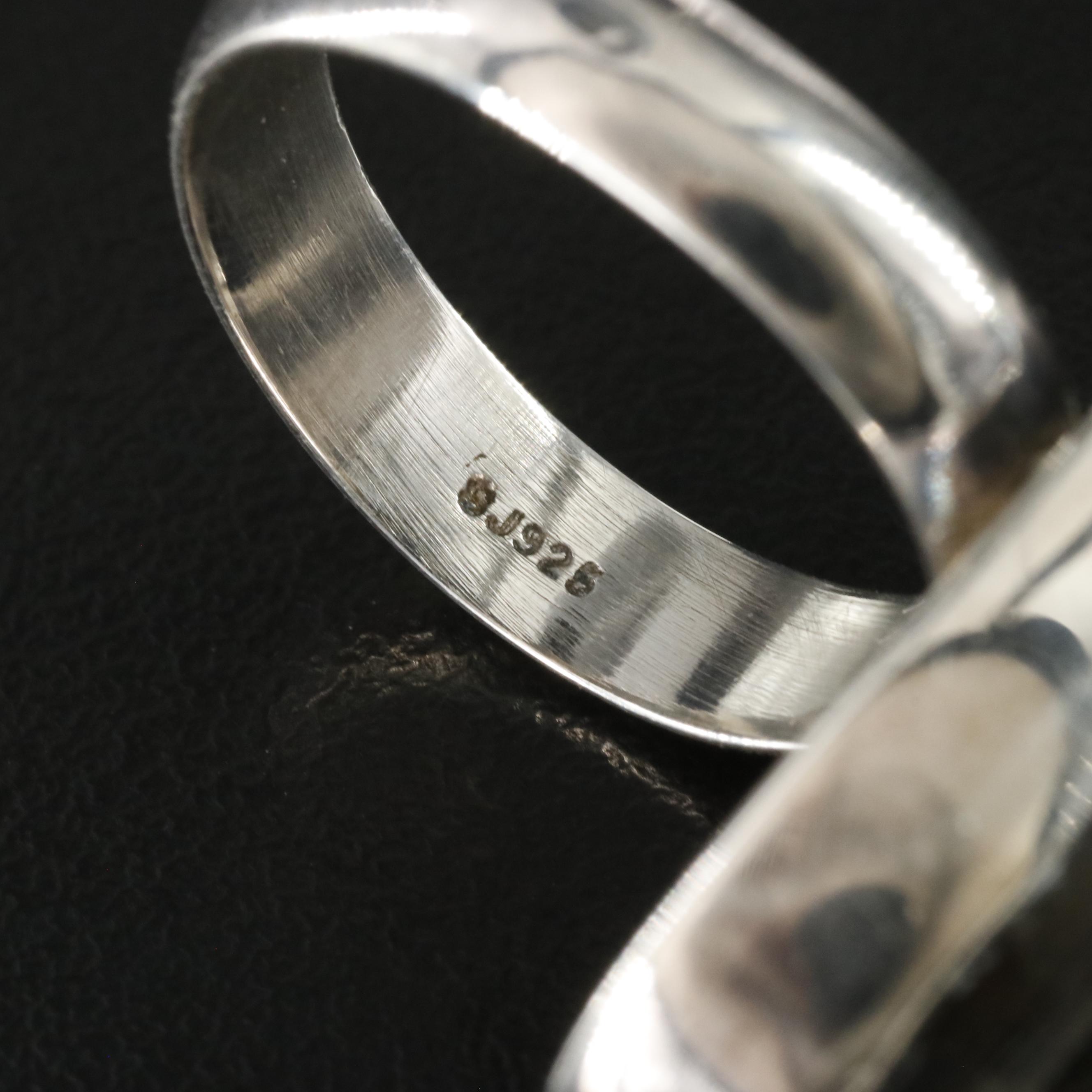 Sterling Ammolite Doublet Ring