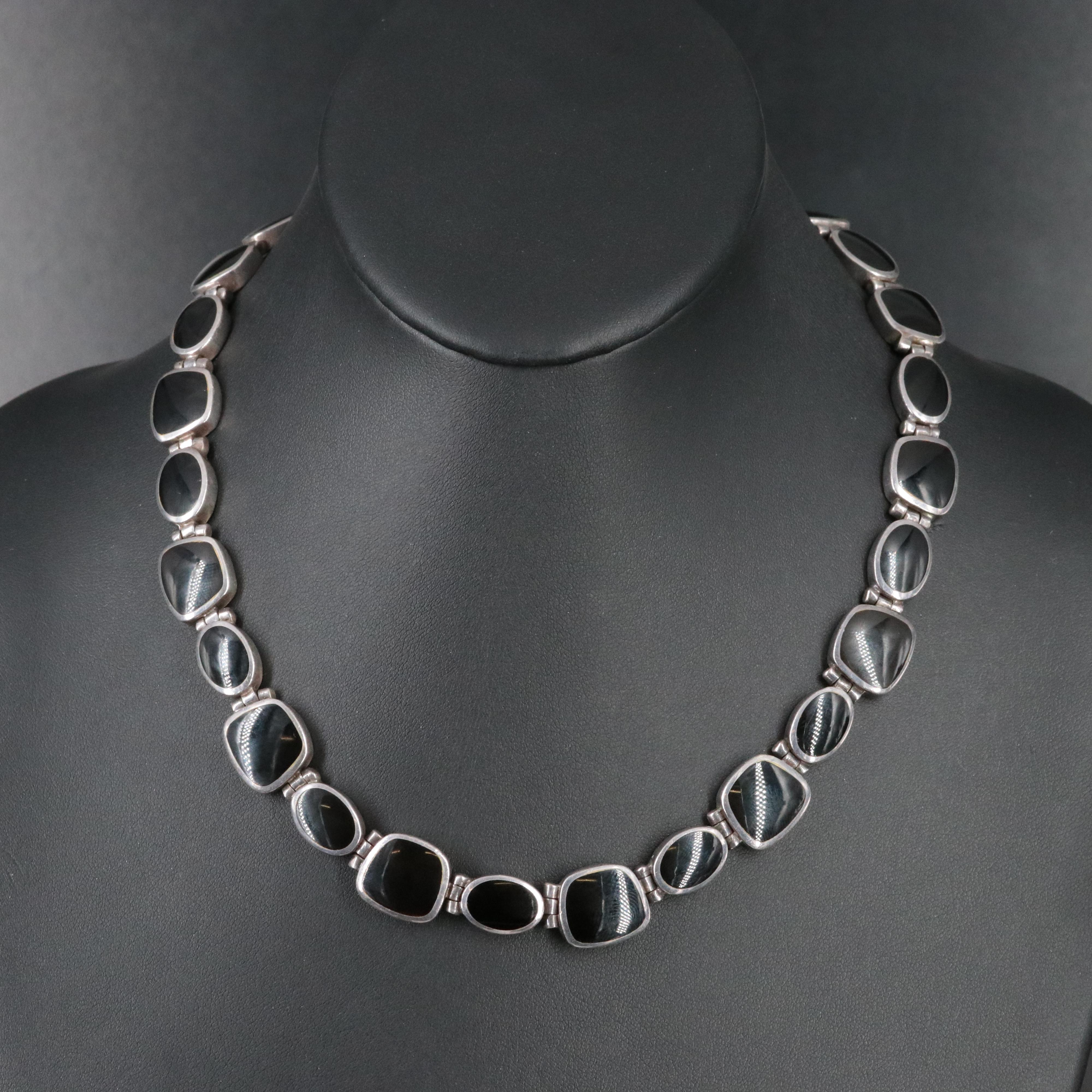 Sterling Black Onyx Necklace