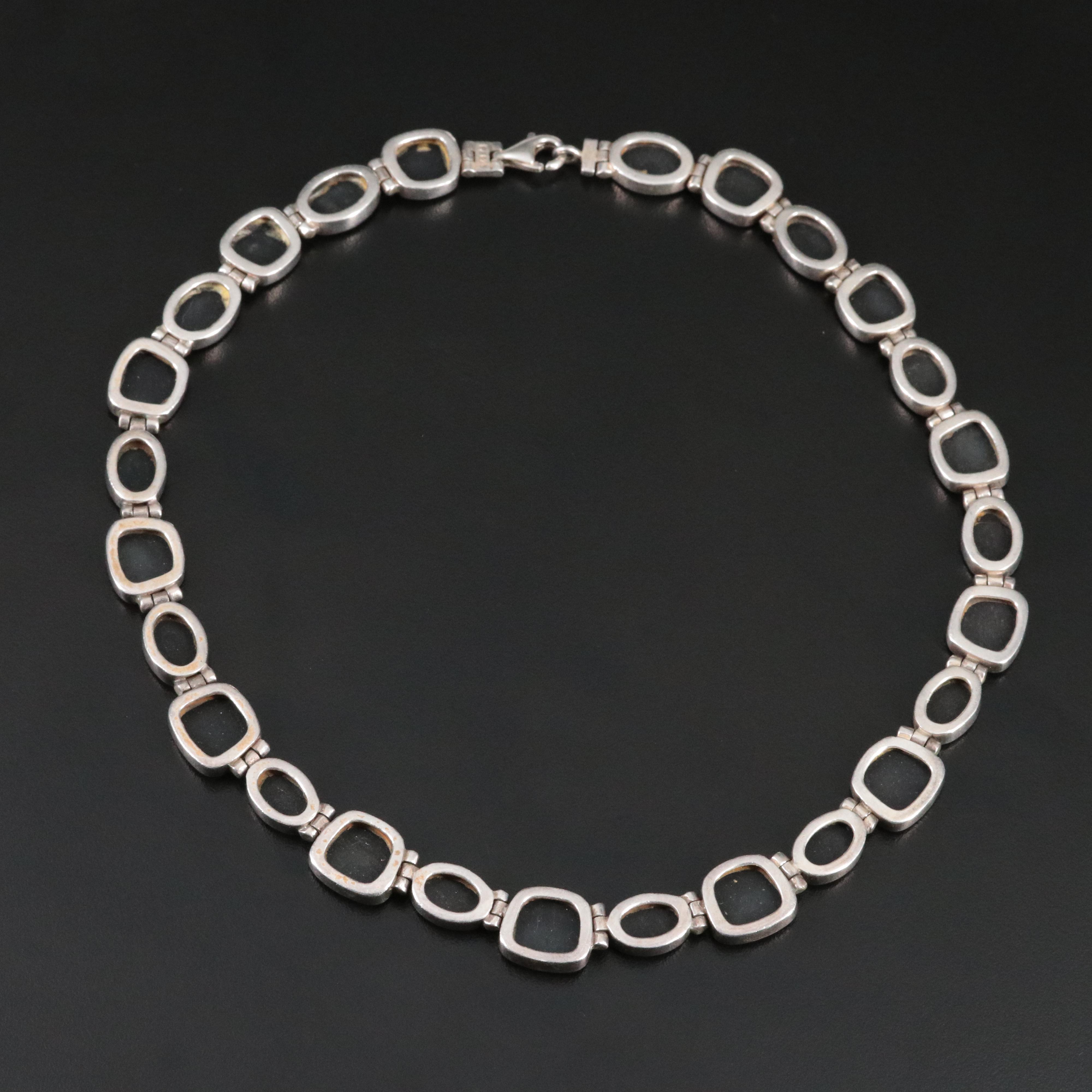 Sterling Black Onyx Necklace