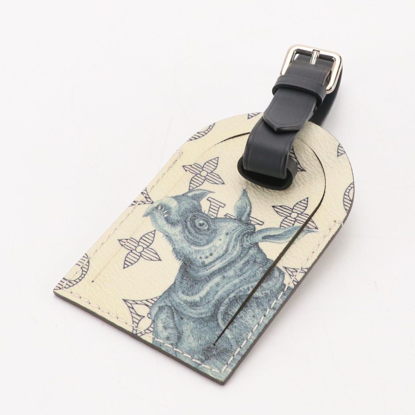 Louis Vuitton Luggage Tag in Monogram Rhinoceros Canvas and Leather Trim