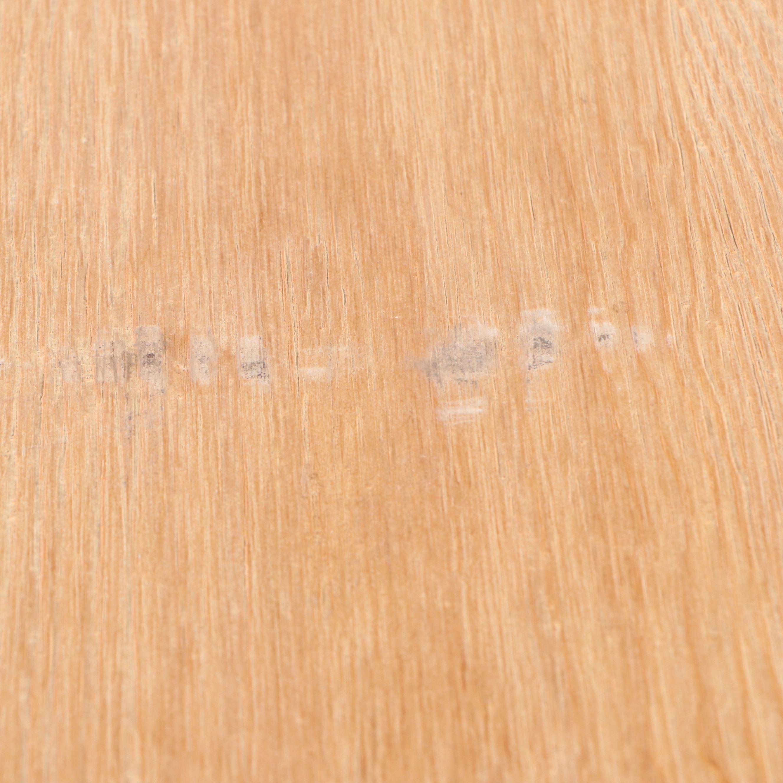 Oak Pedestal Dining Table with Six Rush-Seat Chairs