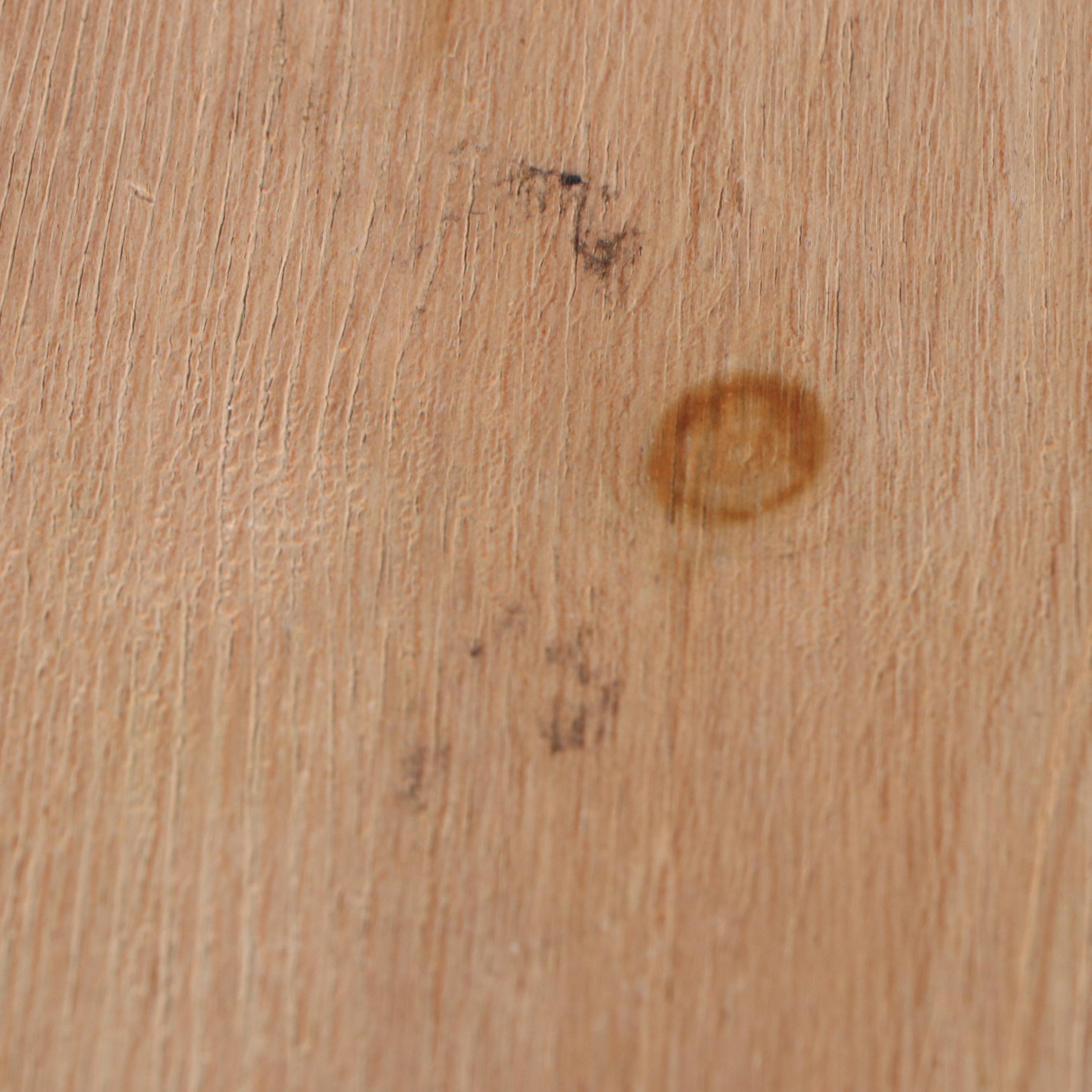 Oak Pedestal Dining Table with Six Rush-Seat Chairs