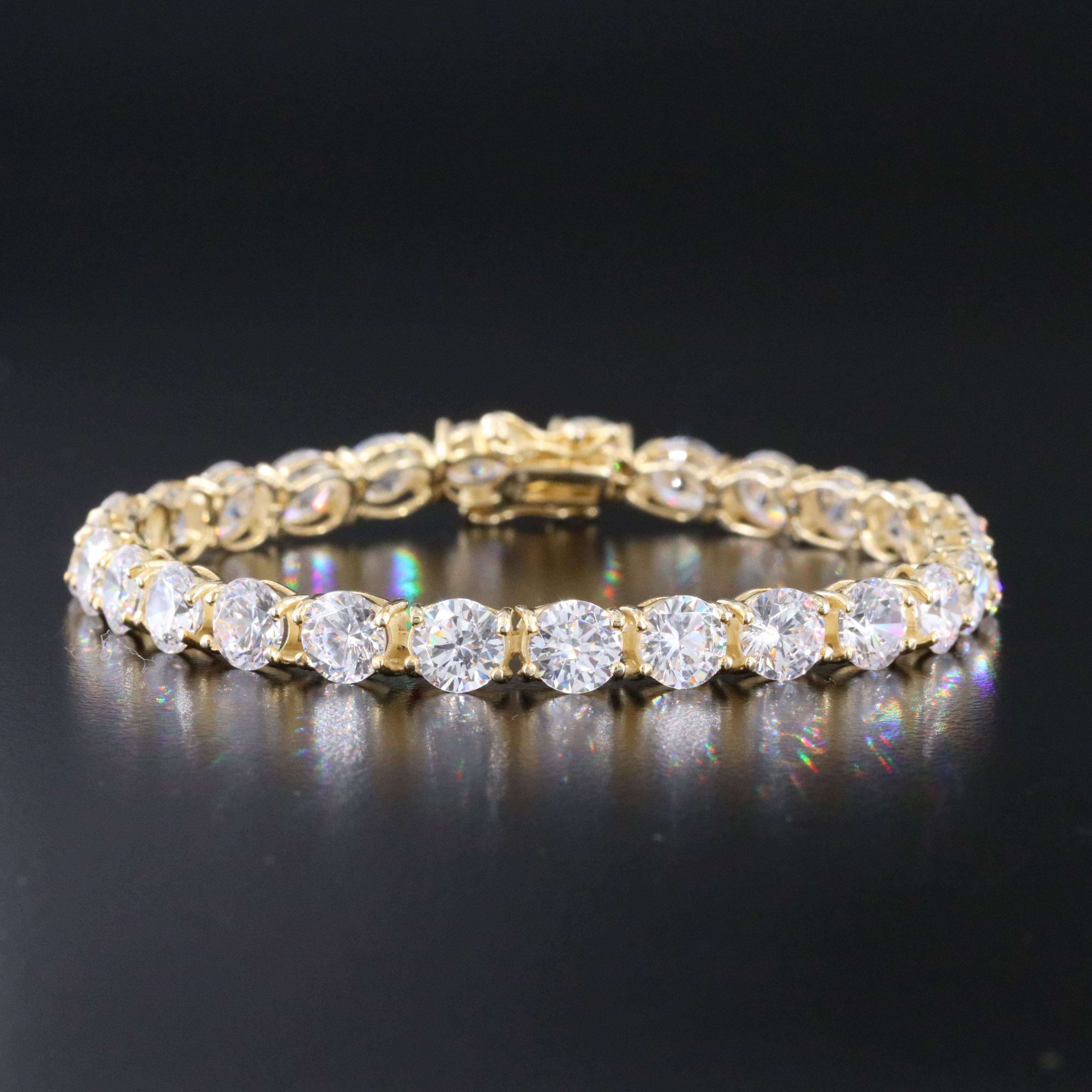 Sterling CZ Line Bracelet