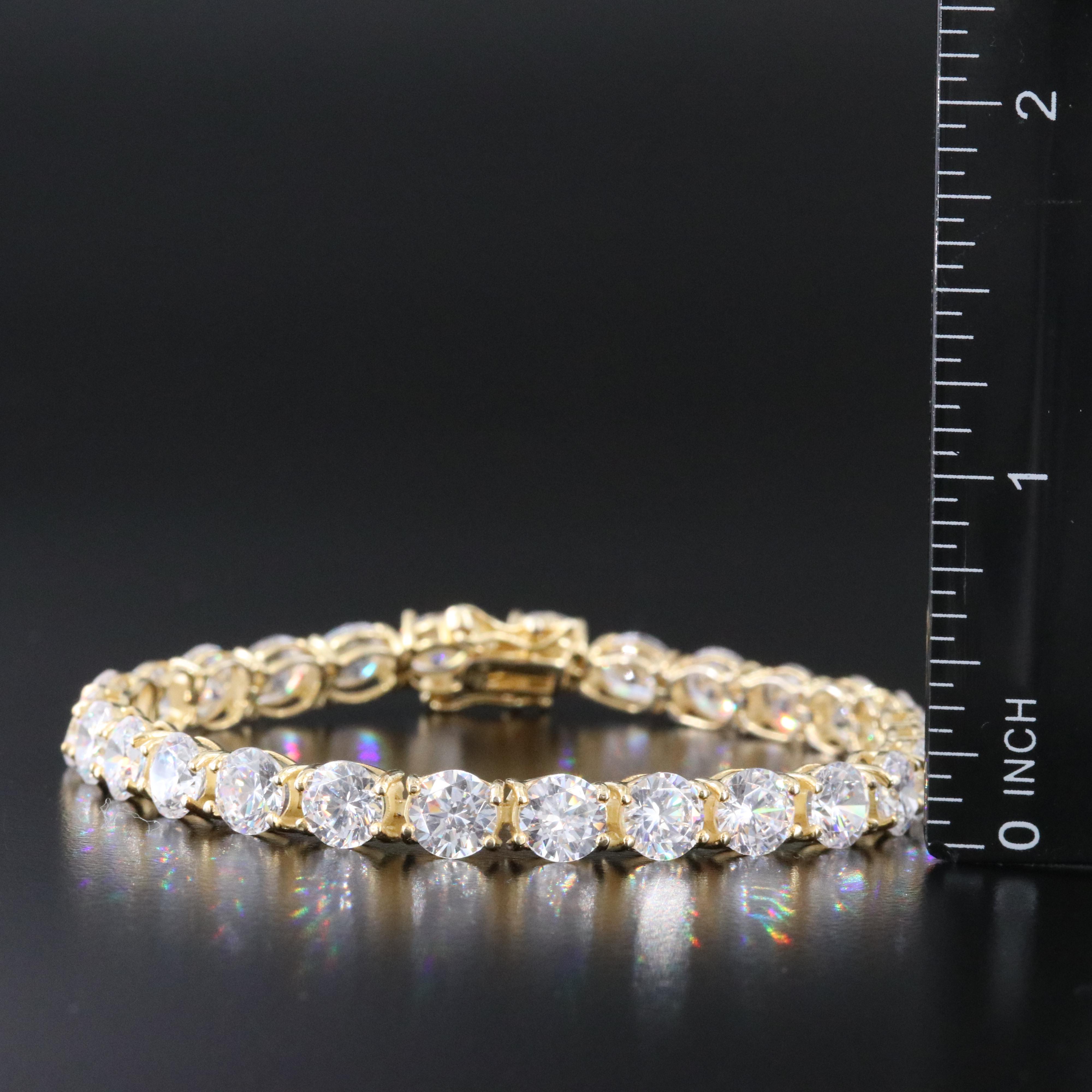Sterling CZ Line Bracelet