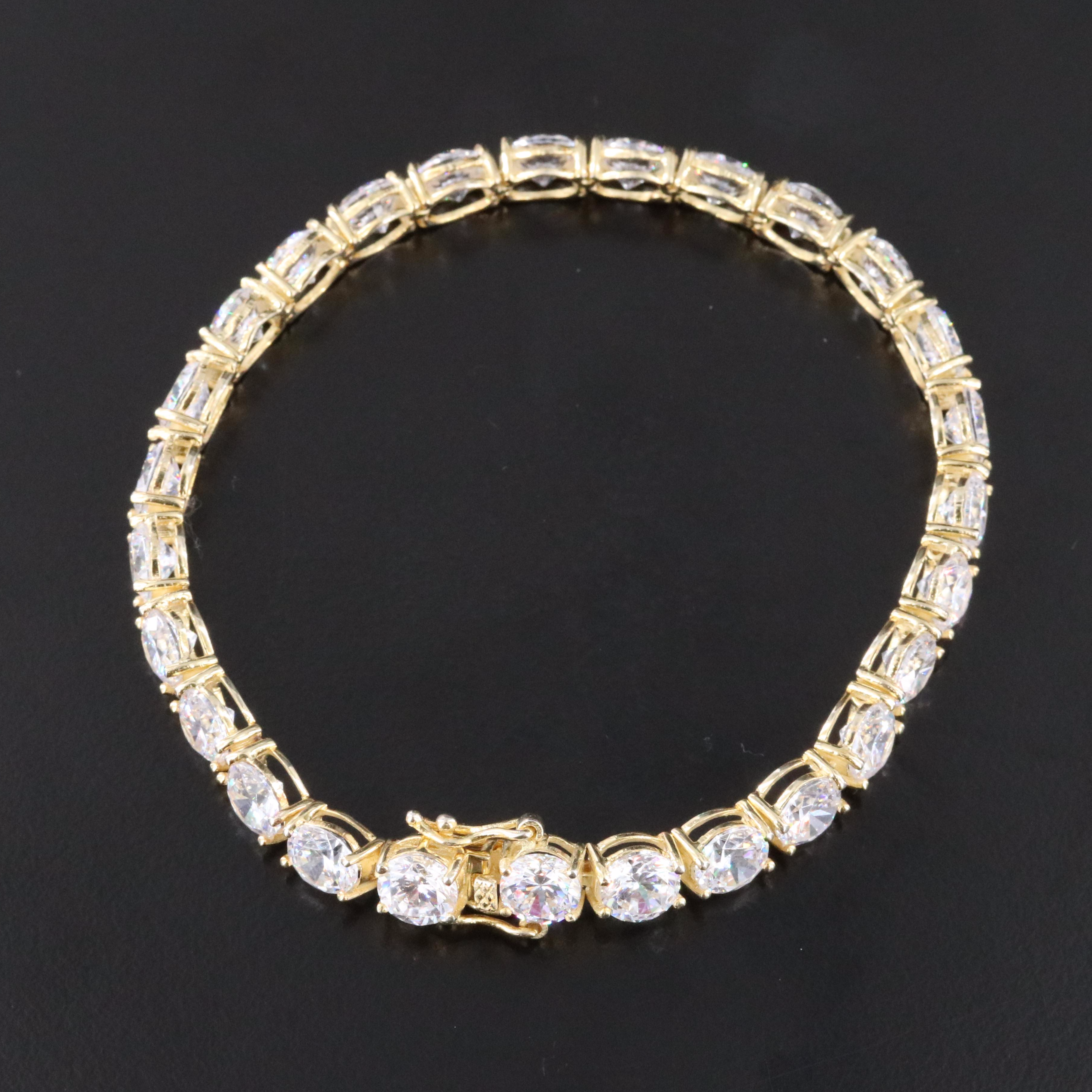 Sterling CZ Line Bracelet