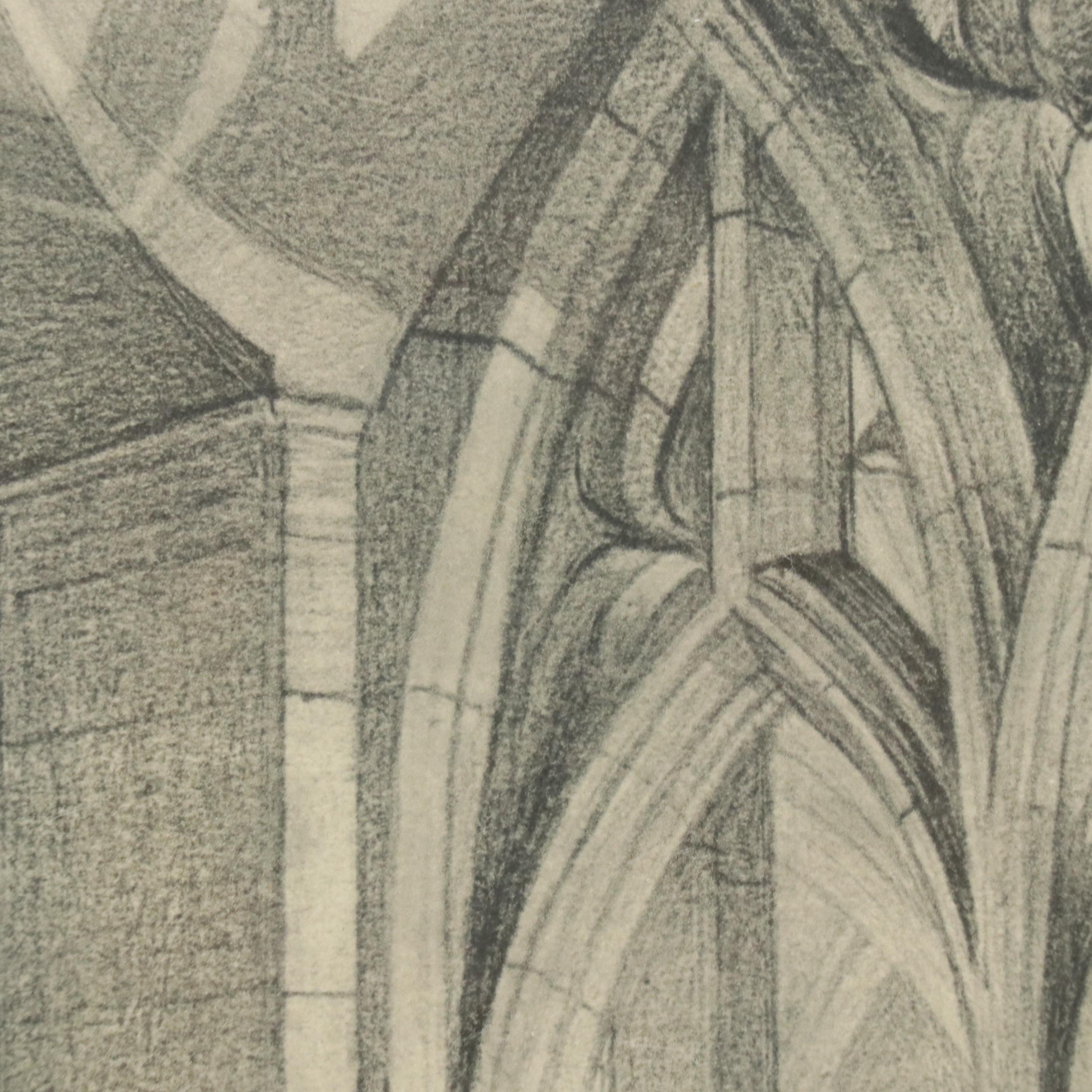 Halftones of Gothic Church Interiors