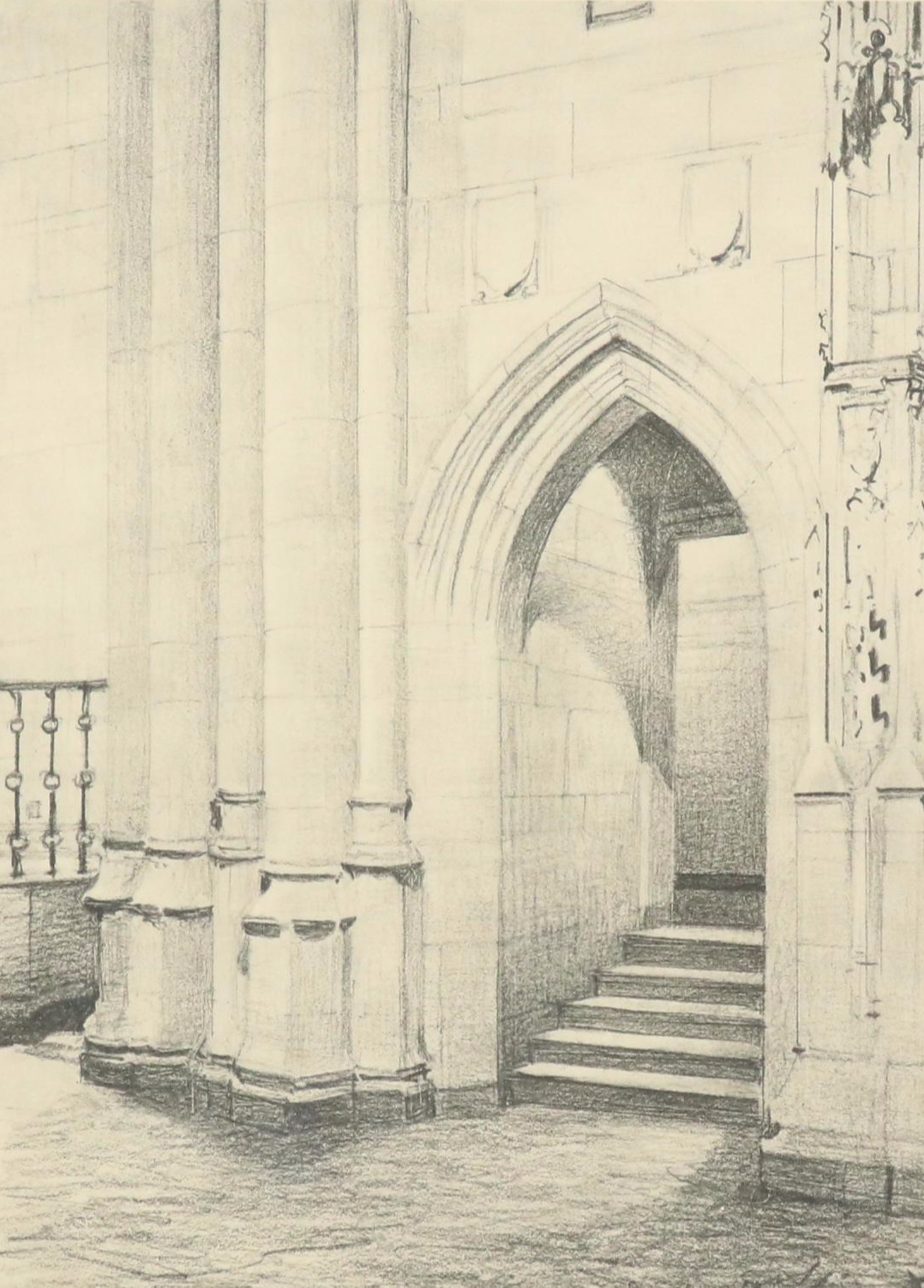 Halftones of Gothic Church Interiors