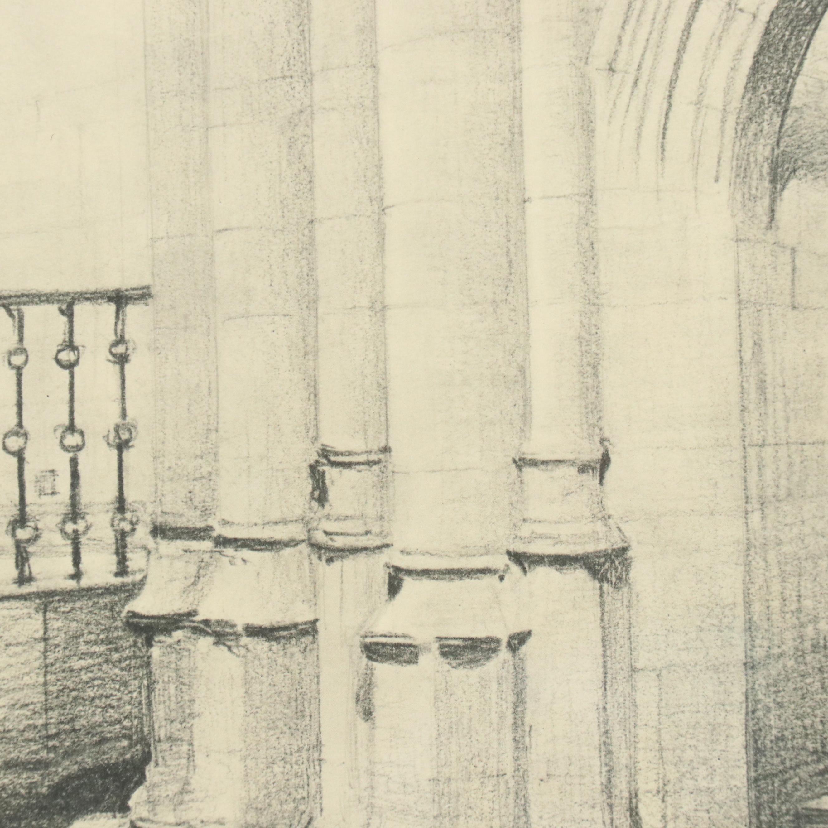 Halftones of Gothic Church Interiors