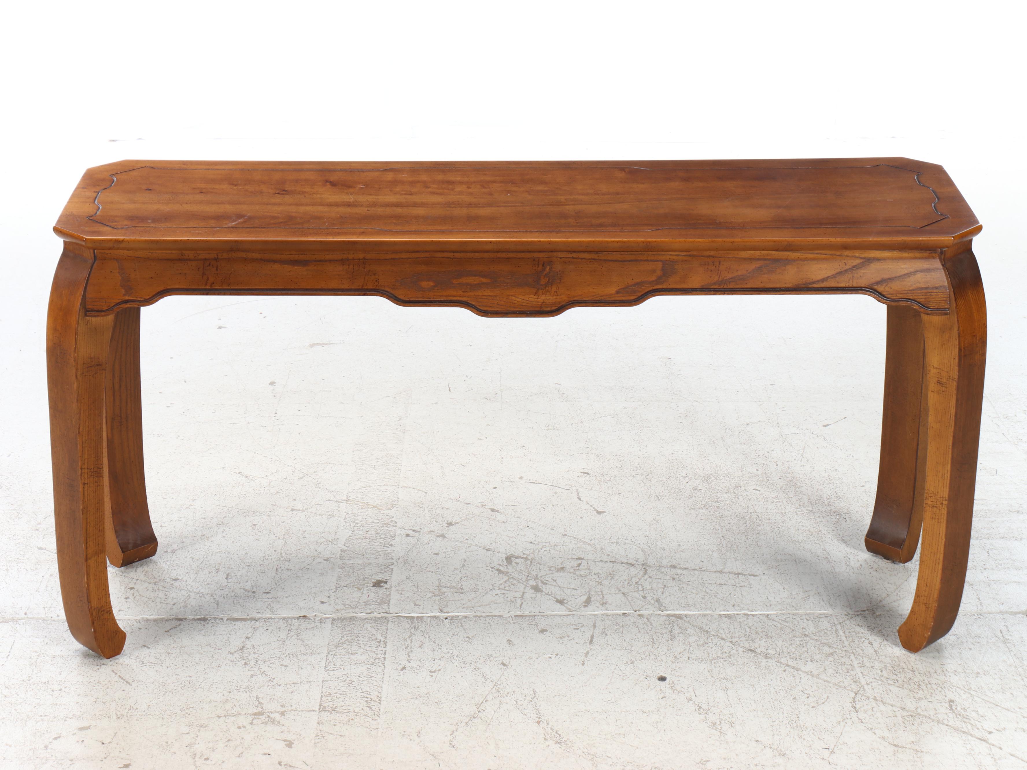 Chinese Style Virginia Maid Oak Console Table